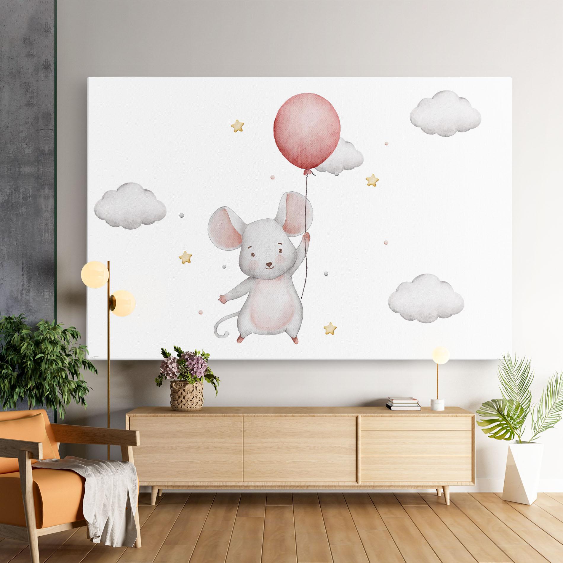 Leinwandbild Mouse Balloon mockup 9