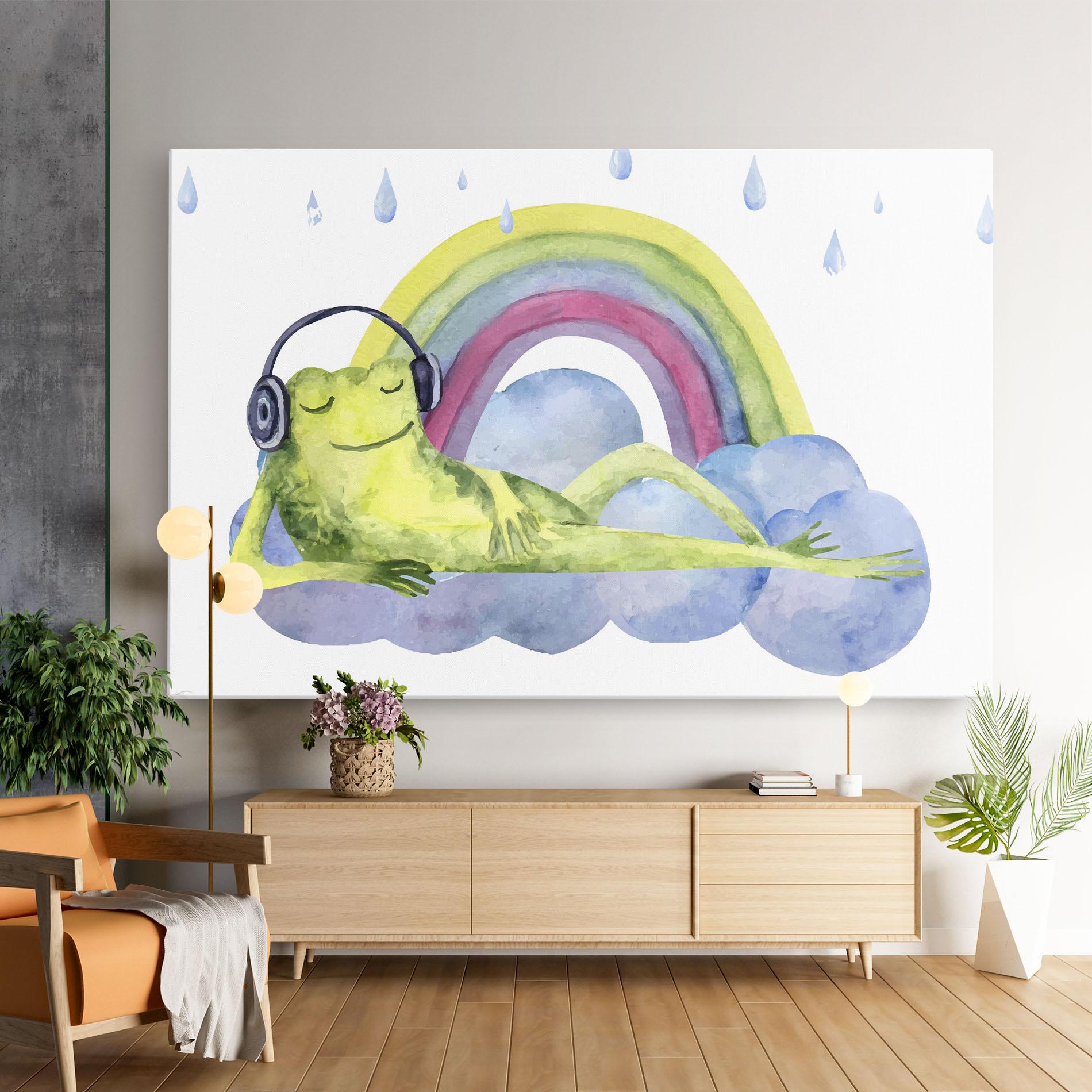 Leinwandbild Rainbow Frog mockup 9