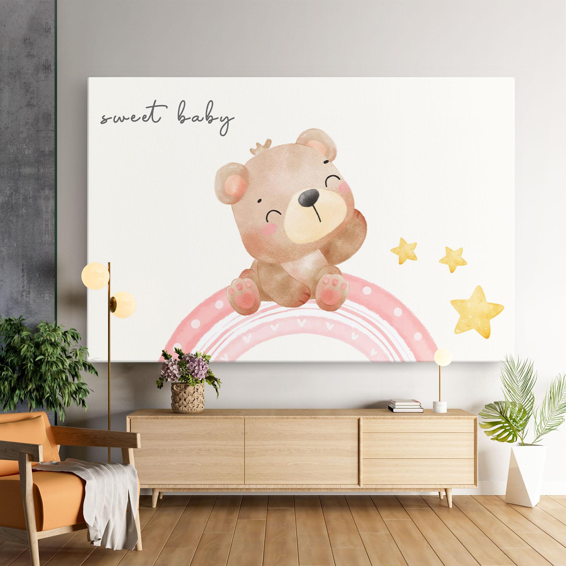 Leinwandbild Sweet Baby Bear mockup 9
