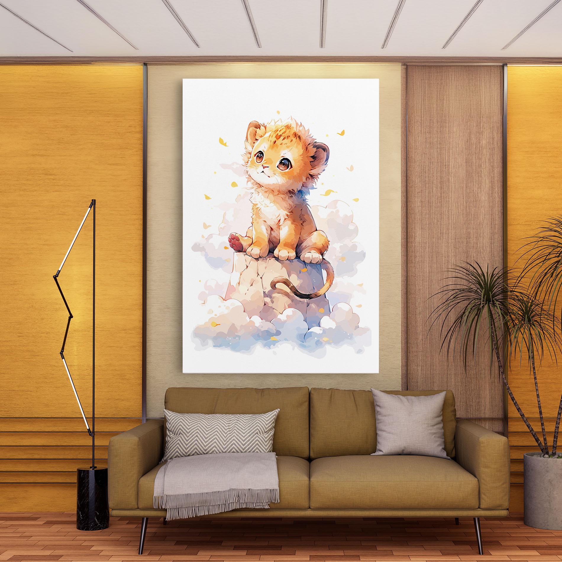 Leinwandbild Cute Cloud Lion mockup 9