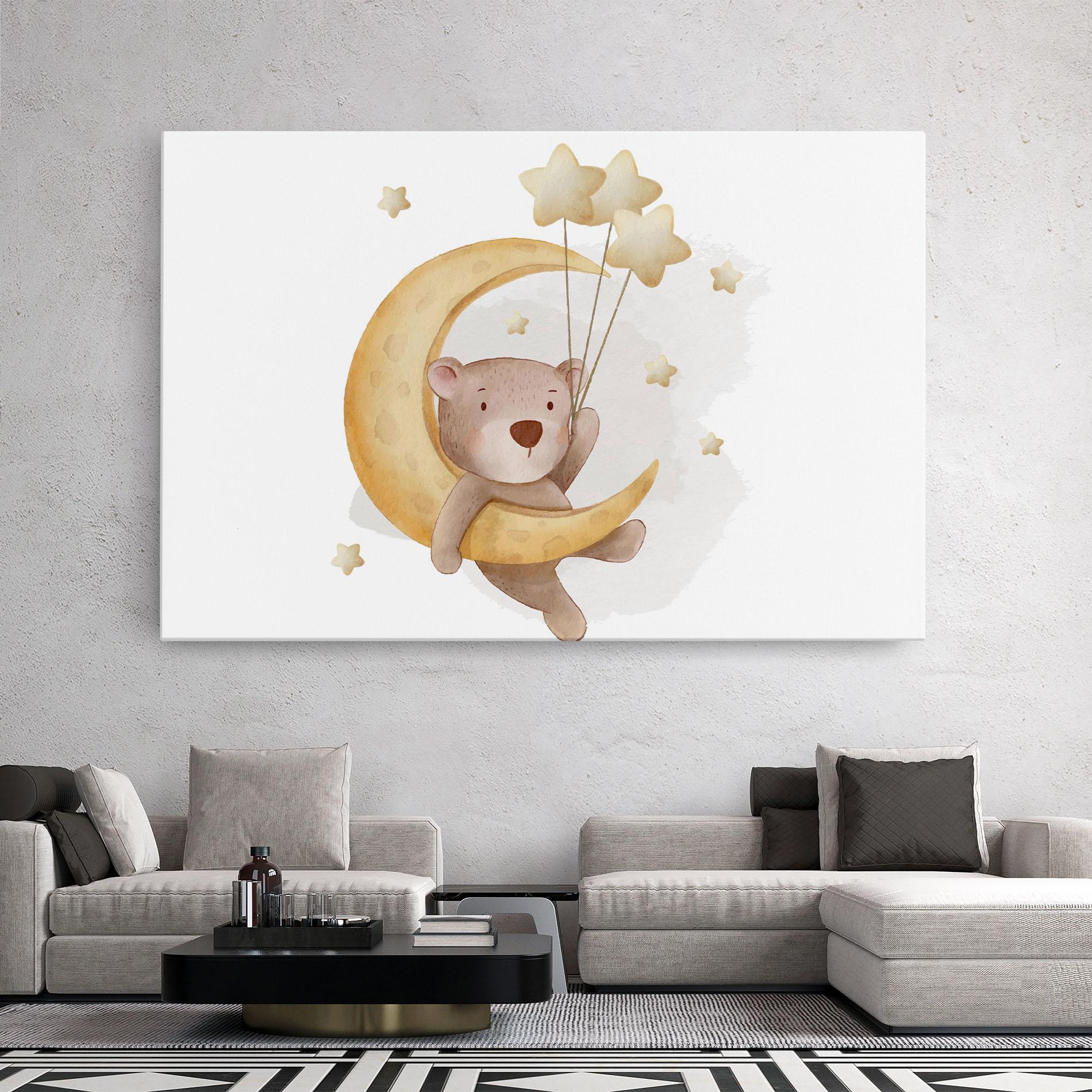 Leinwandbild Bear Moon mockup 2