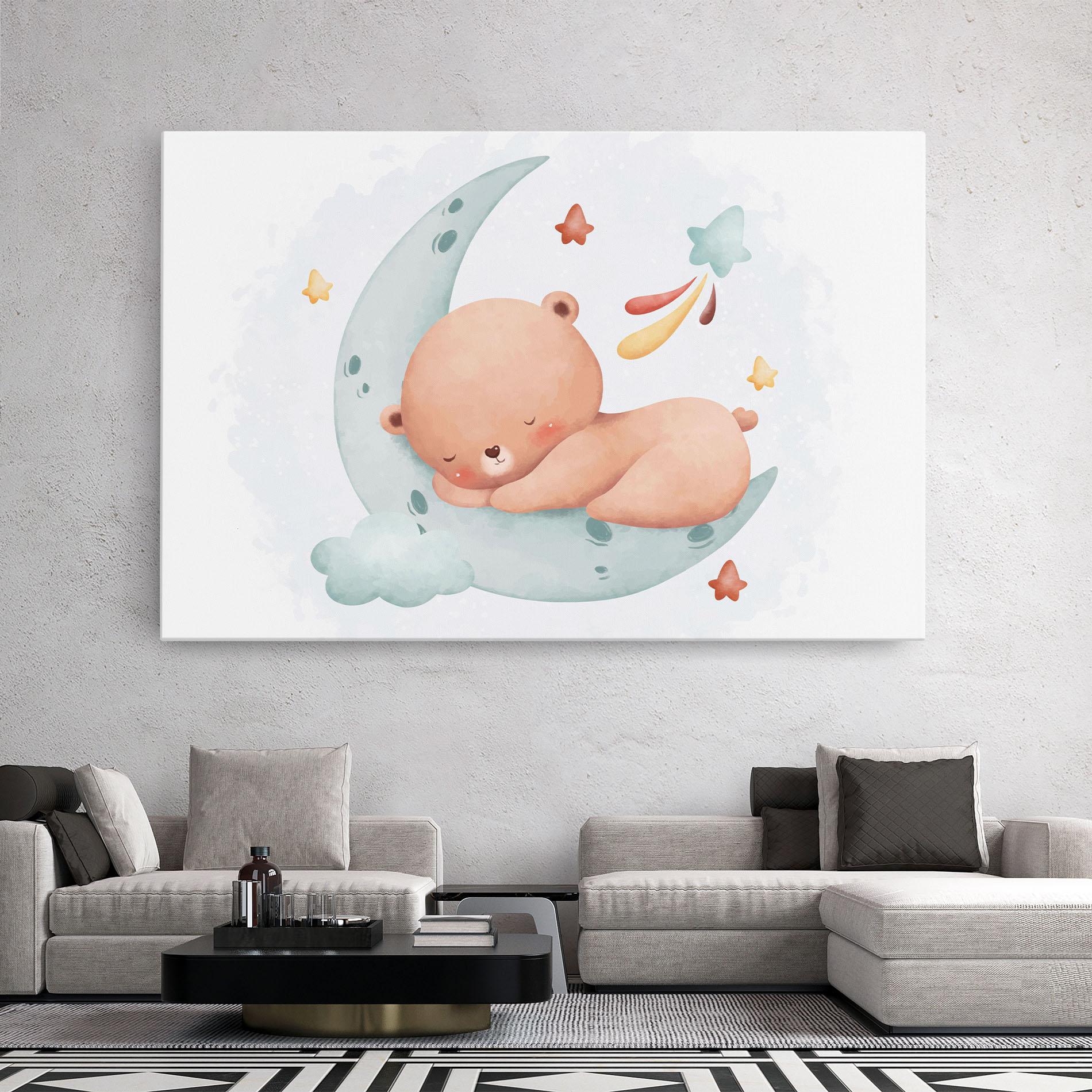 Leinwandbild Blue Moon Bear mockup 2