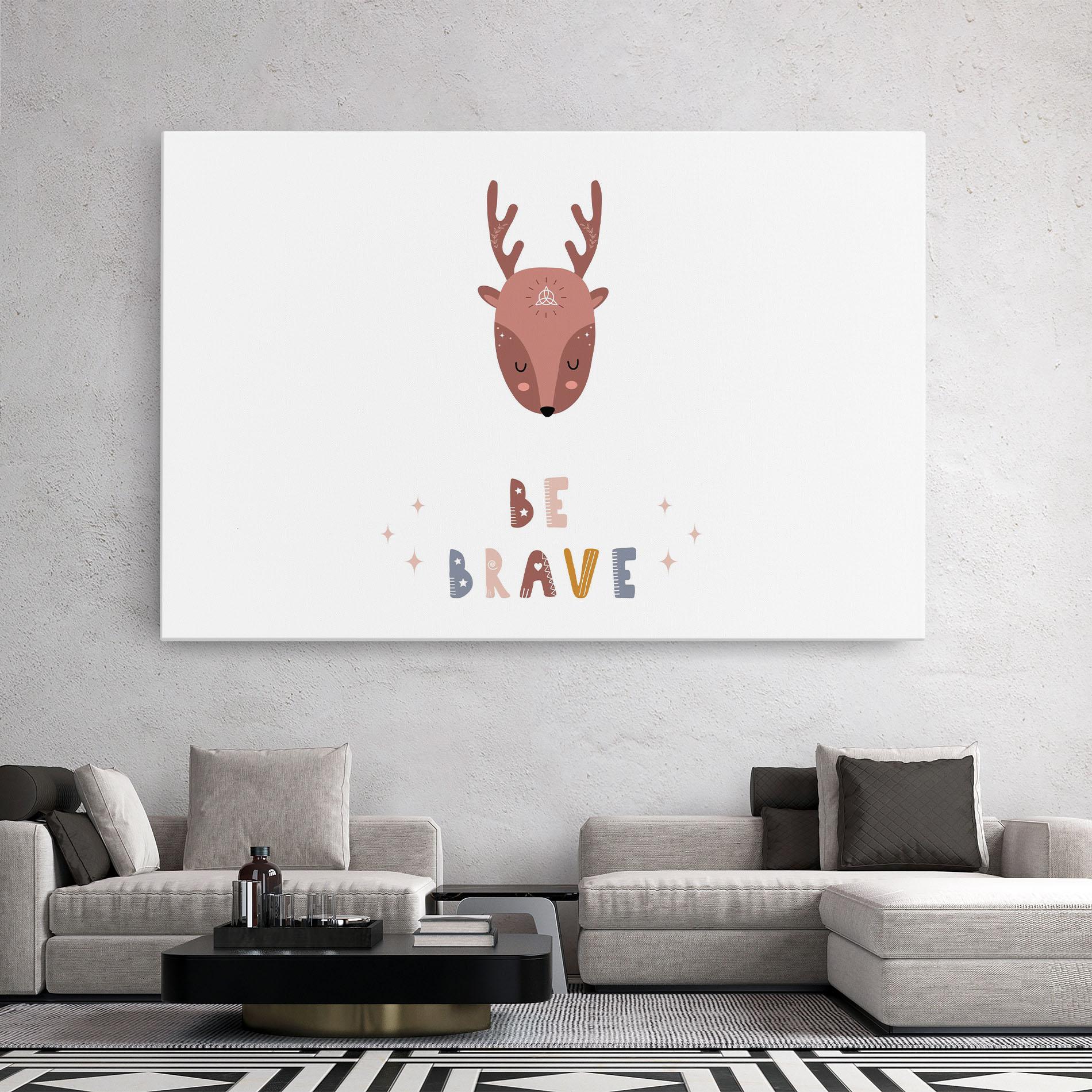 Leinwandbild Brave Deer mockup 2