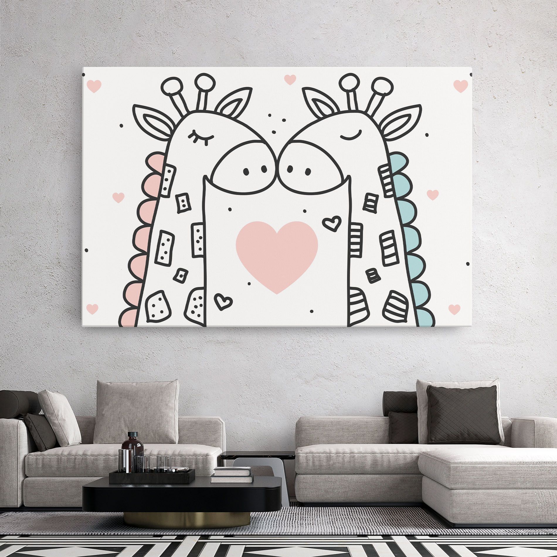 Giraffe Couple mockup 2