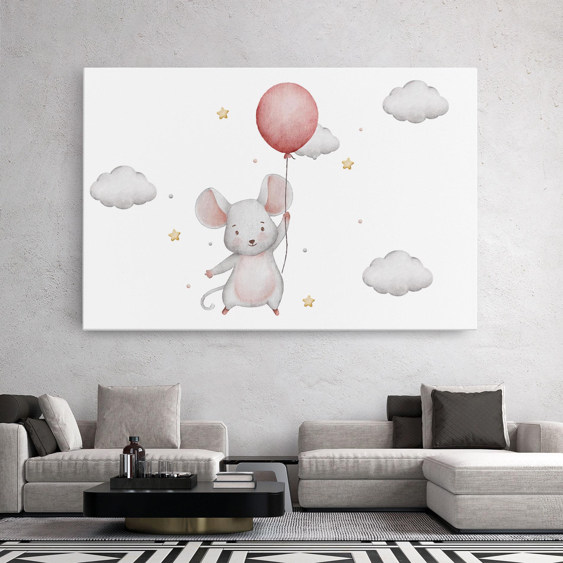 Leinwandbild Mouse Balloon mockup 2