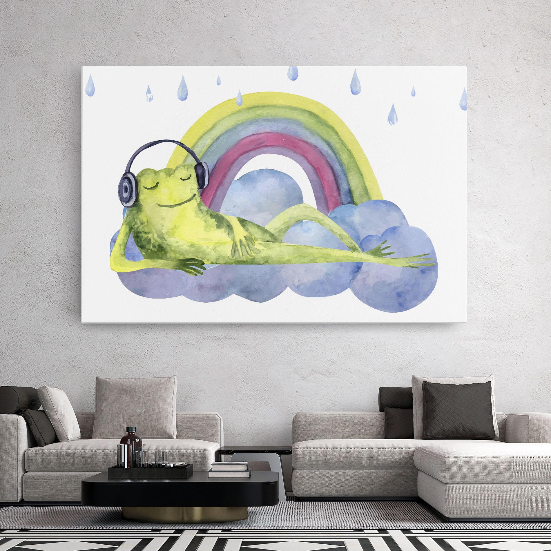 Leinwandbild Rainbow Frog mockup 2