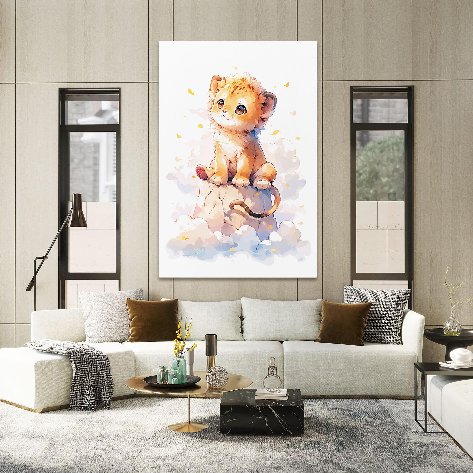 Leinwandbild Cute Cloud Lion mockup 2