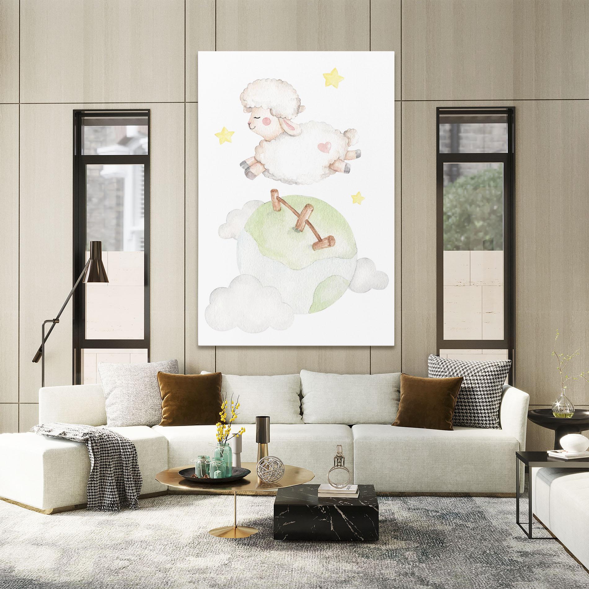 Leinwandbild Sheep Jump mockup 2