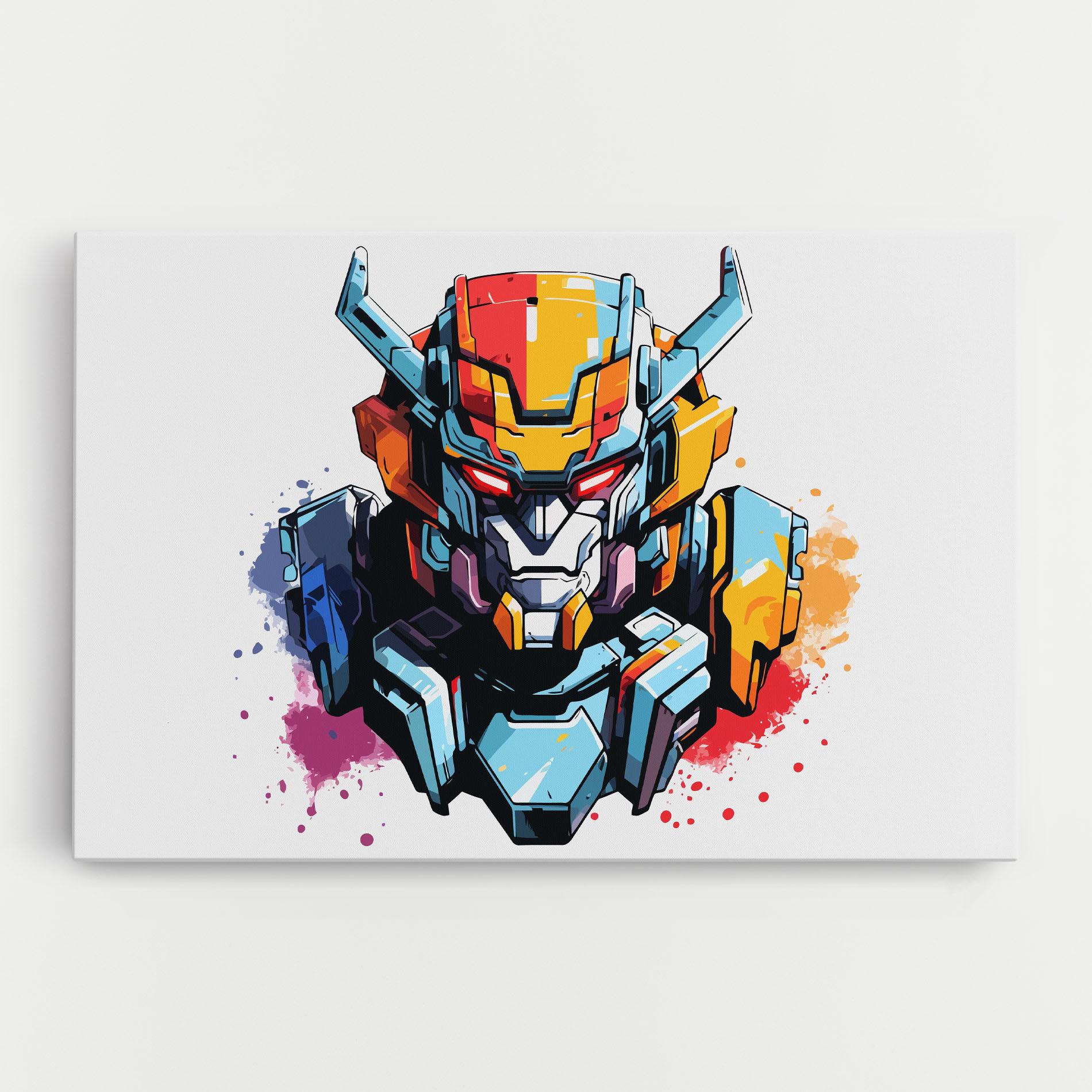 Leinwandbild Colorful Robot mockup 0
