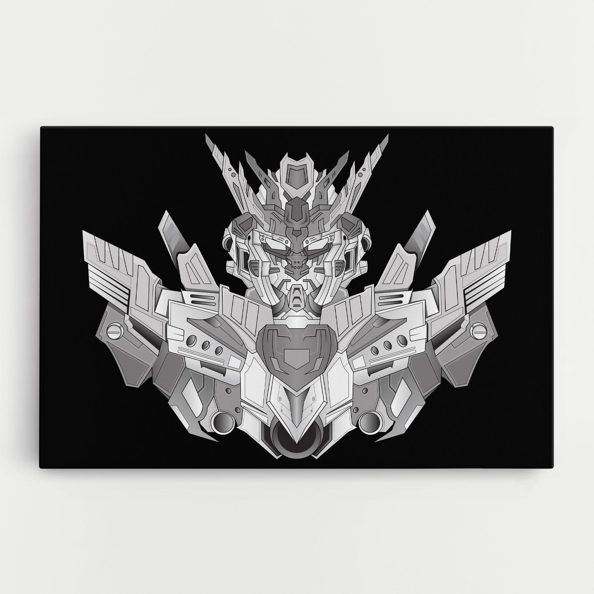 Leinwandbild Grey Robot mockup 0