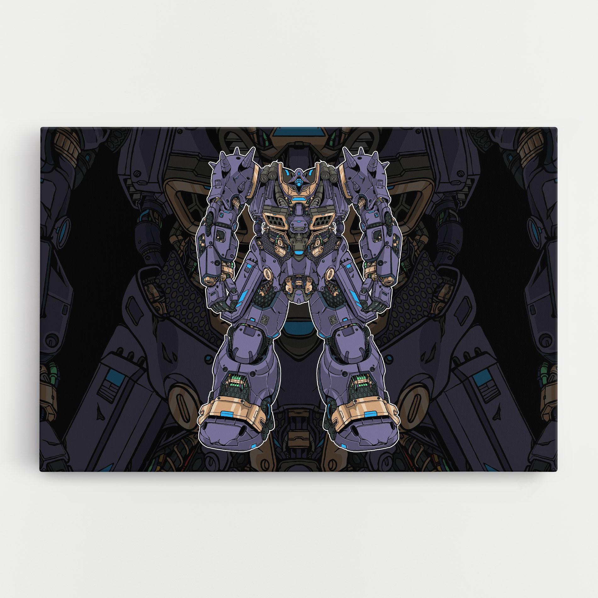 Leinwandbild Purple Cream Robot mockup 0