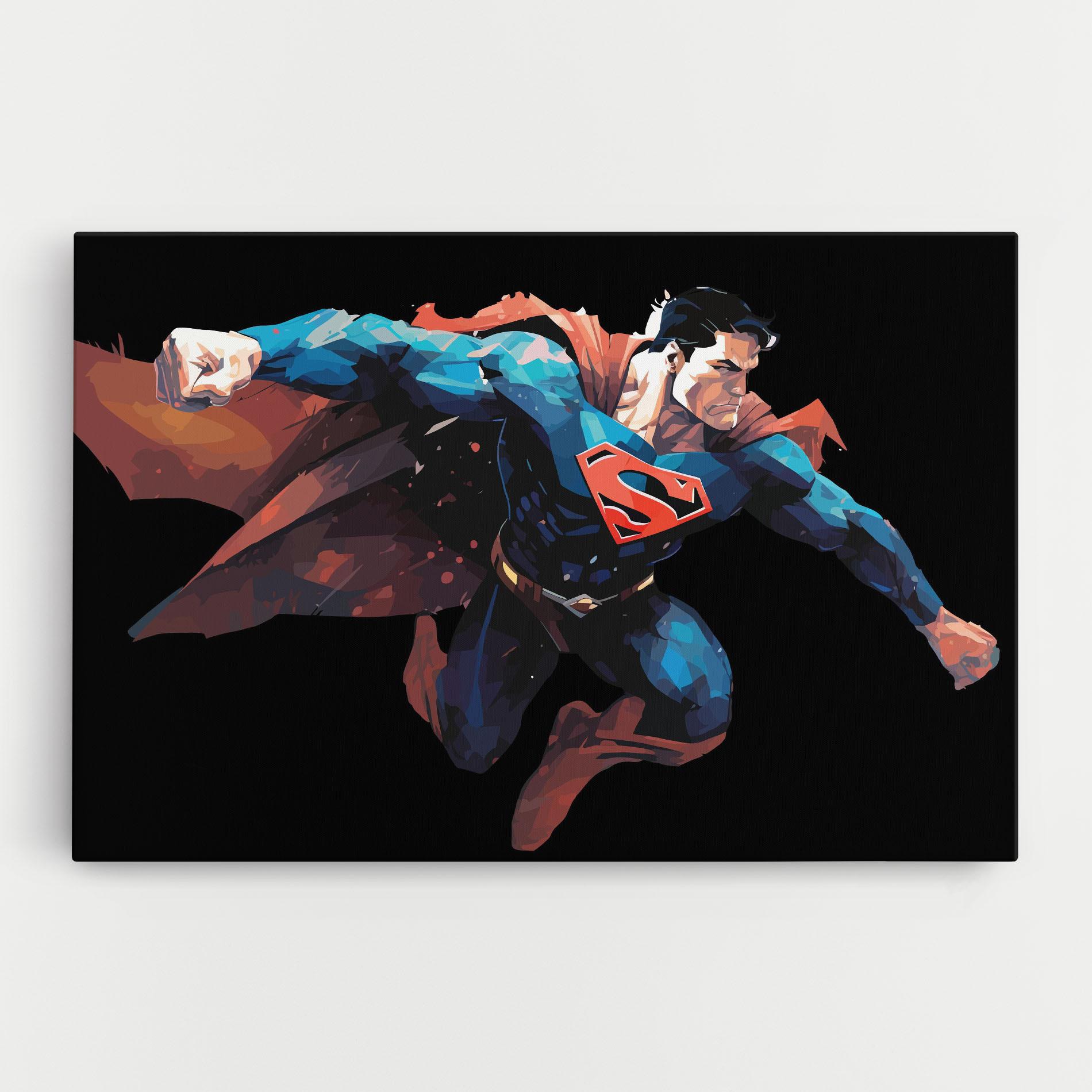 Leinwandbild Superman Jump mockup 0