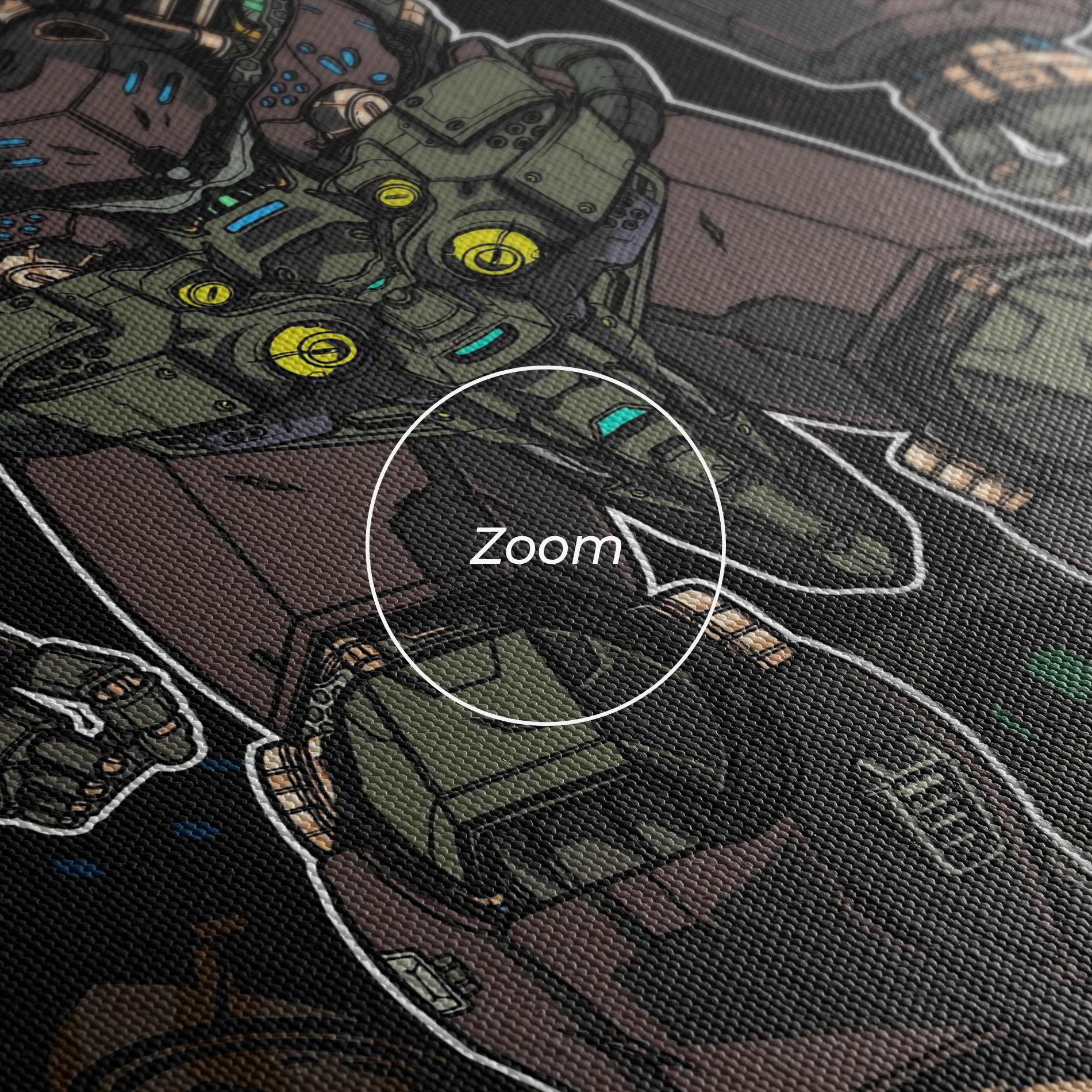 Leinwandbild Brown Grey Robot mockup 3