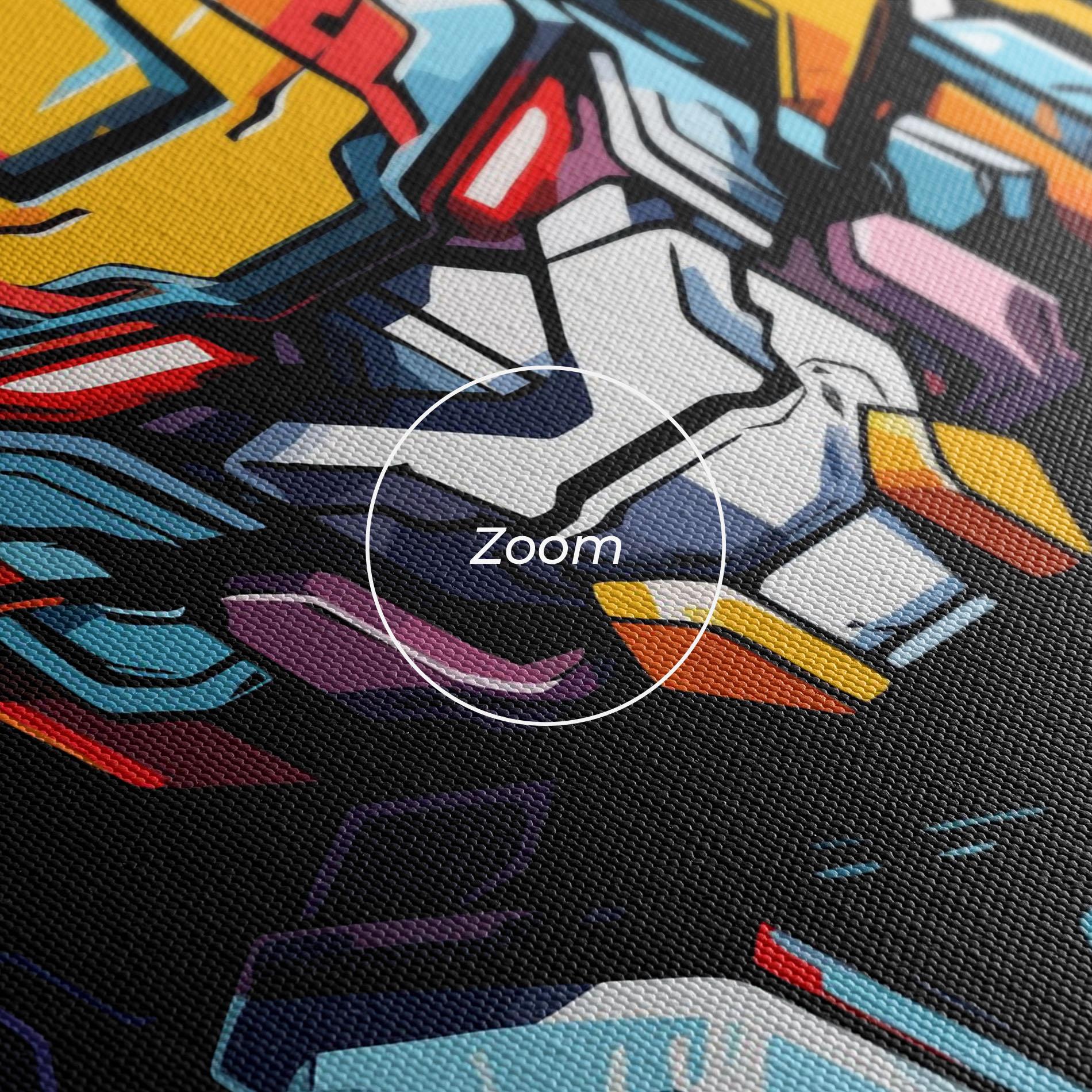 Leinwandbild Colorful Robot mockup 3