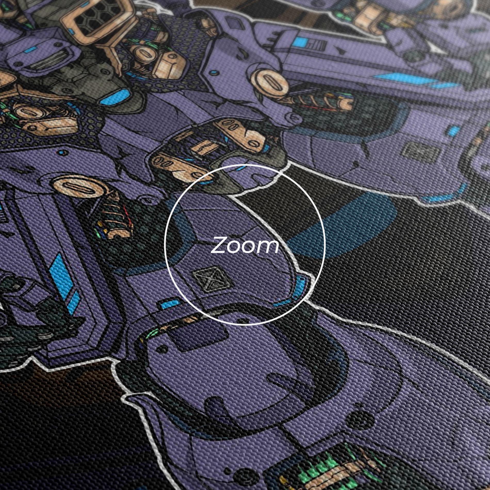 Leinwandbild Purple Cream Robot mockup 3