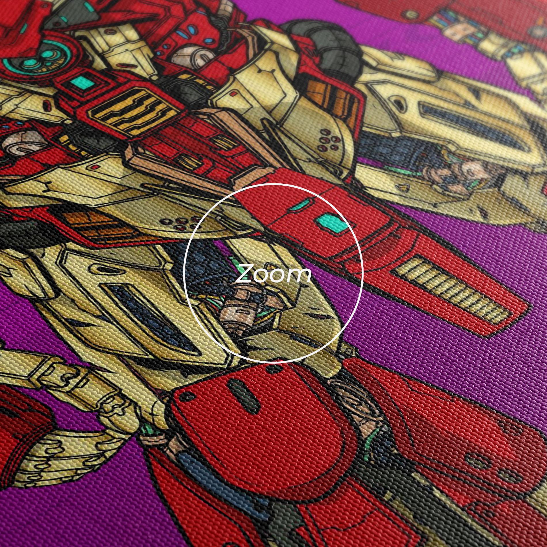 Leinwandbild Red Cream Robot mockup 3