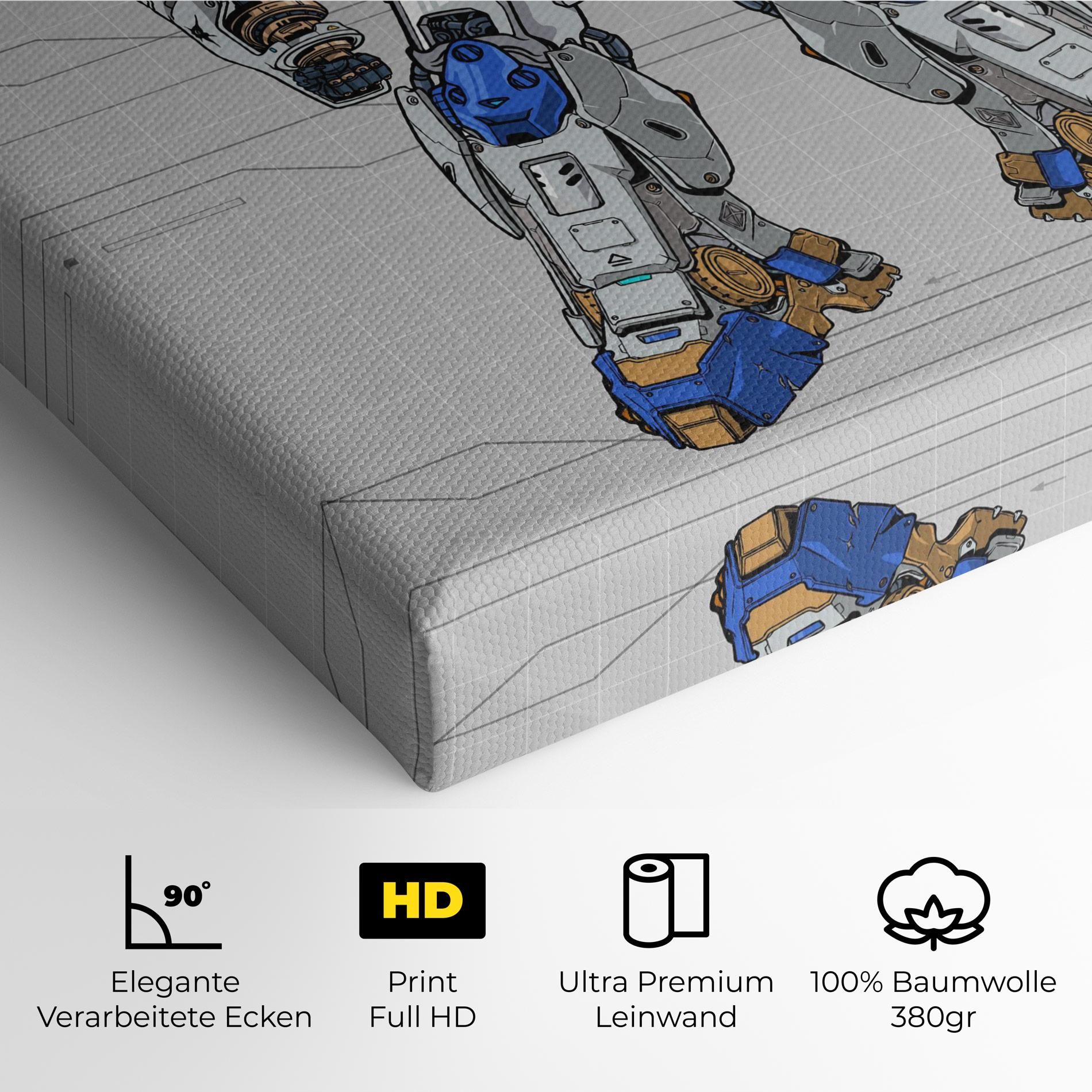 Blue Yellow Robot mockup 4