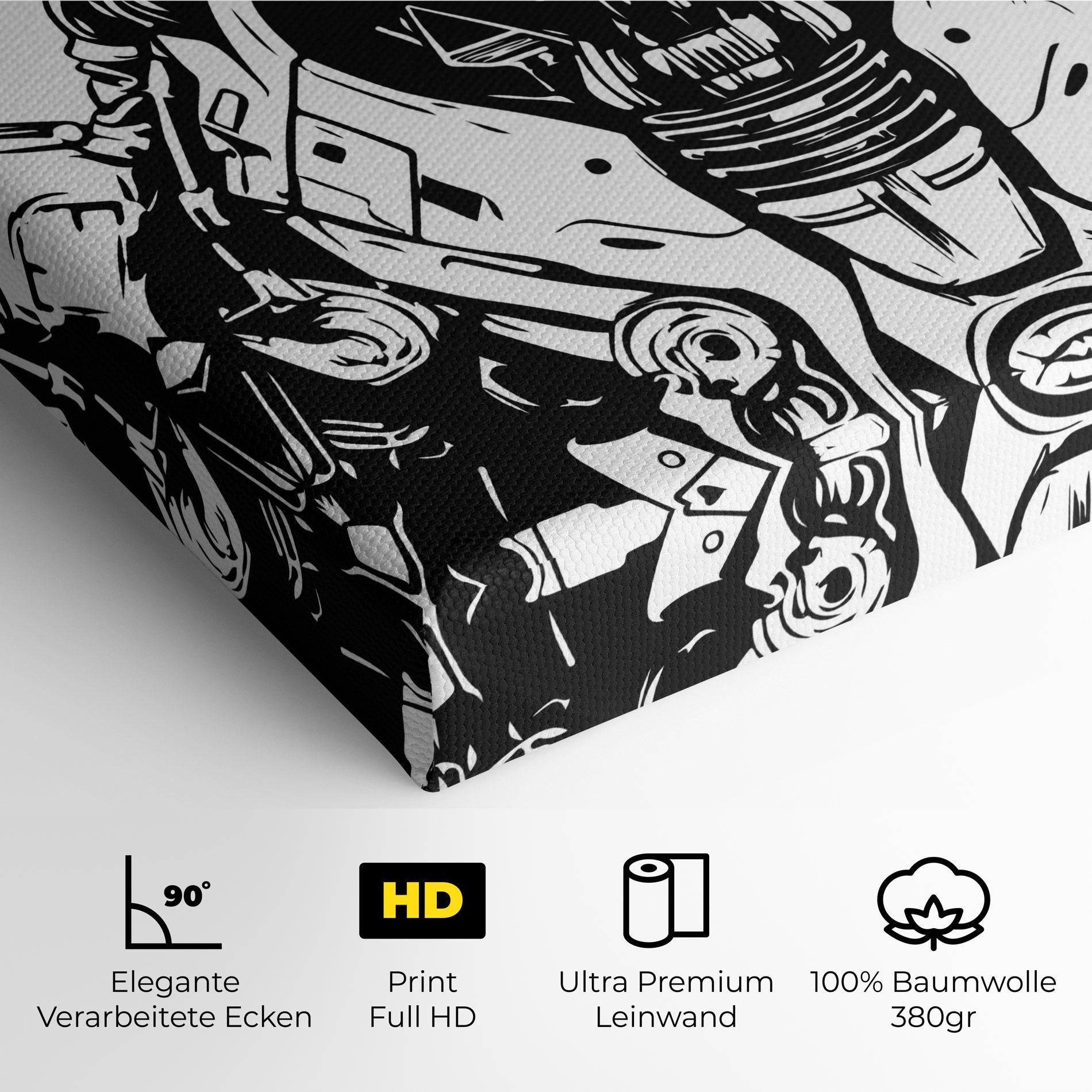 Leinwandbild Military Robot mockup 4