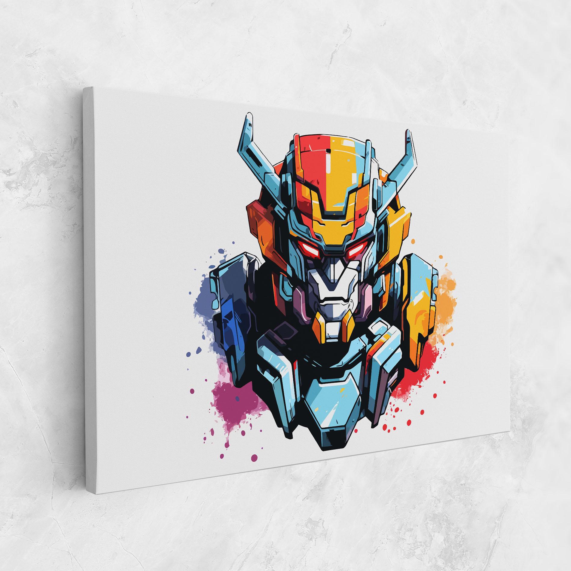 Leinwandbild Colorful Robot mockup 1