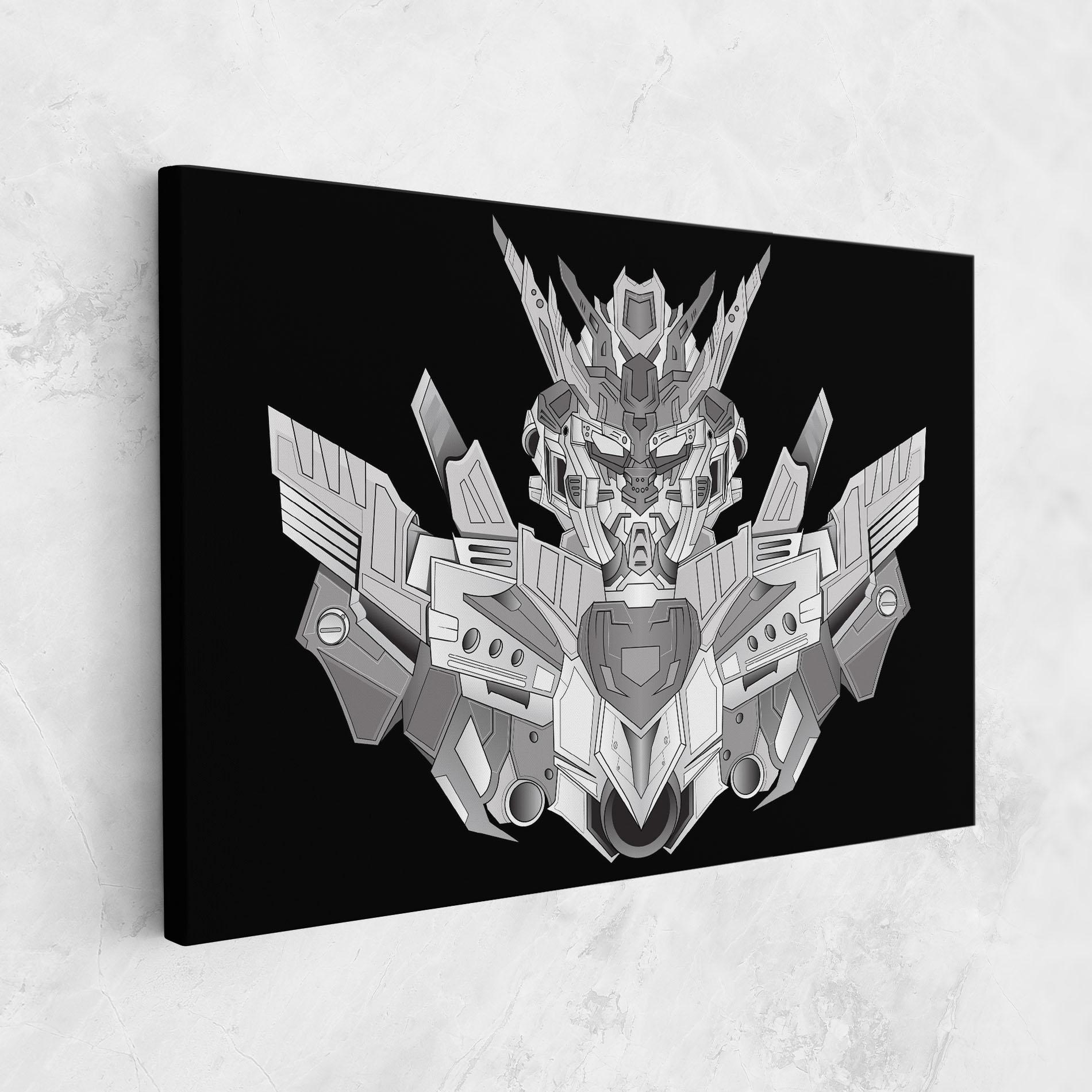 Leinwandbild Grey Robot mockup 1