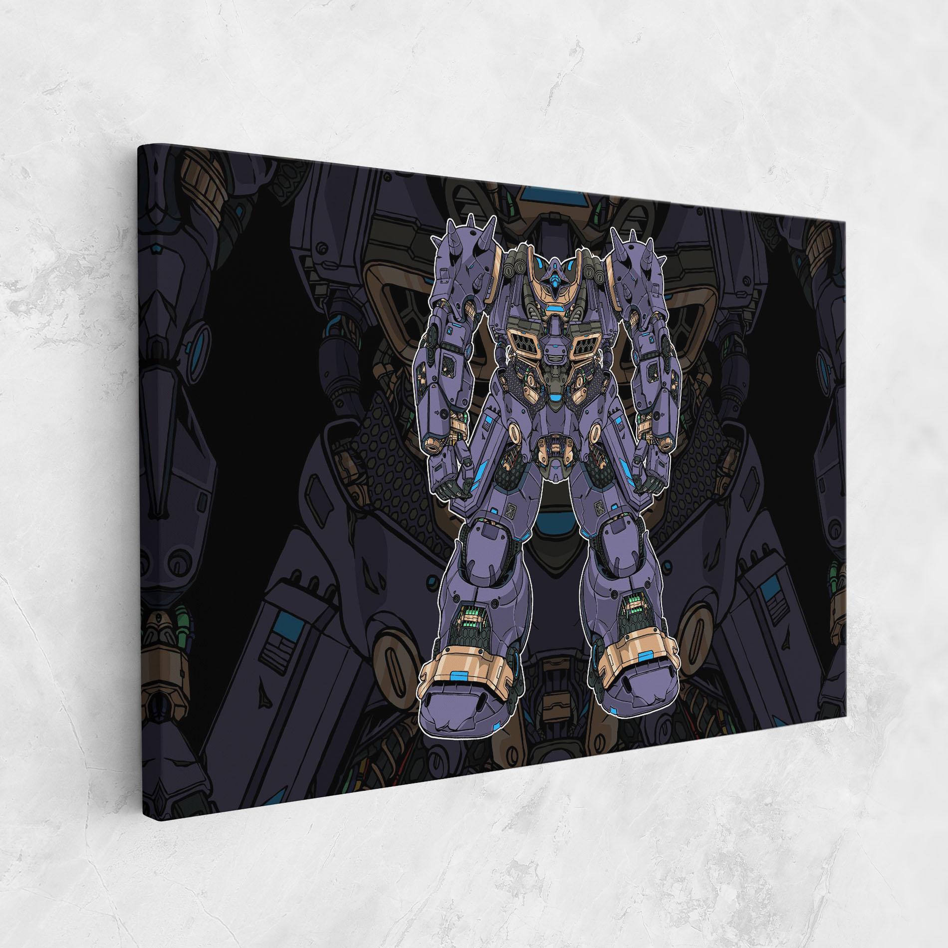 Leinwandbild Purple Cream Robot mockup 1