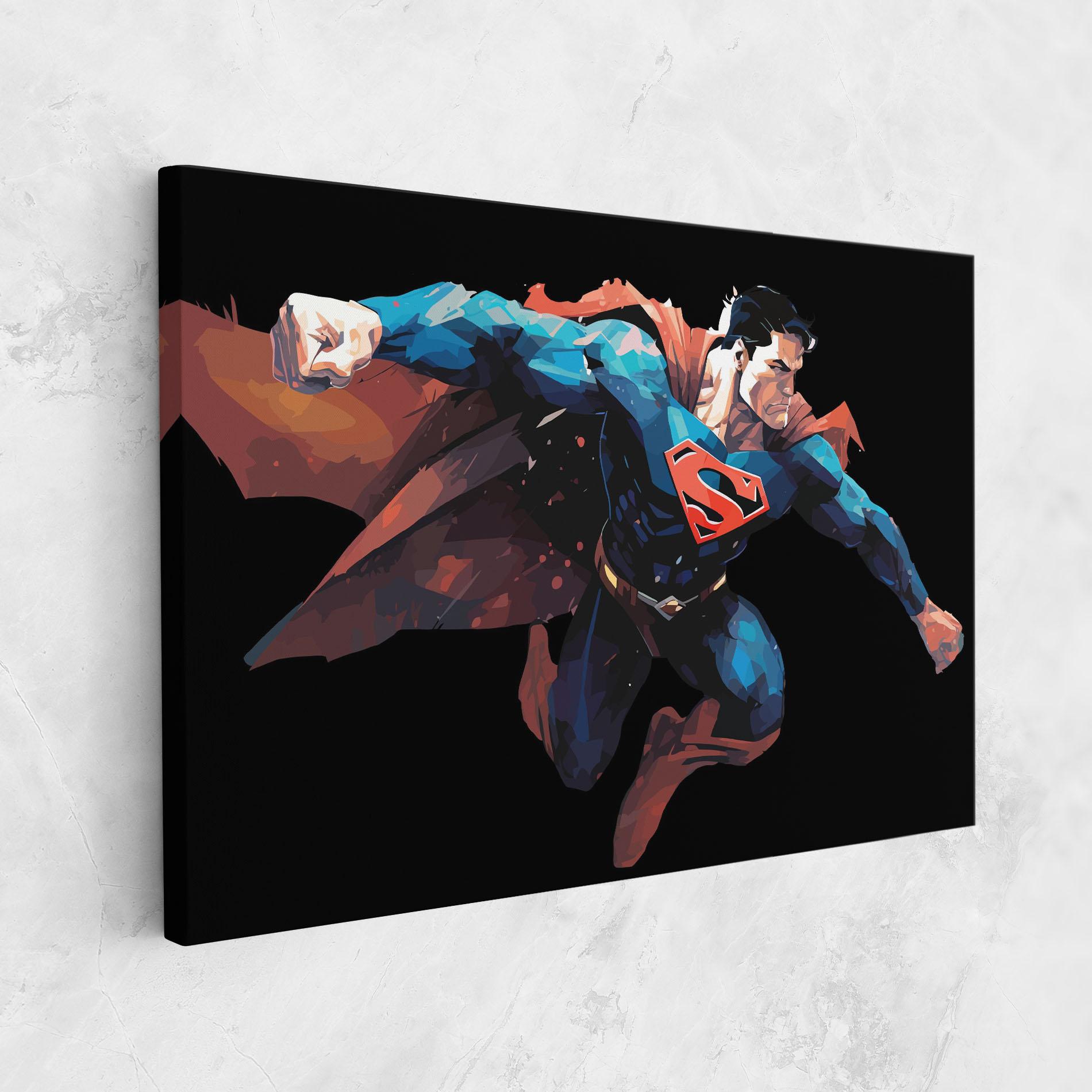Leinwandbild Superman Jump mockup 1