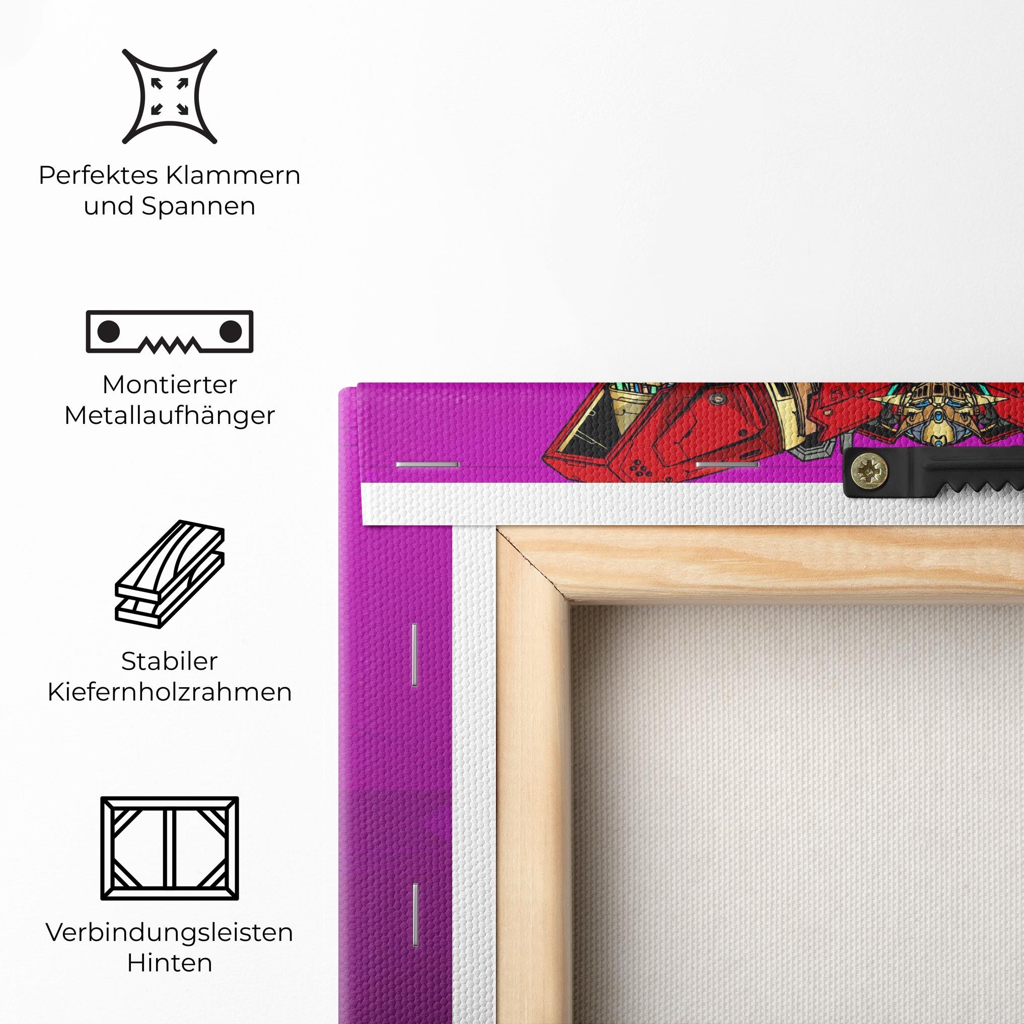 Leinwandbild Red Cream Robot mockup 5