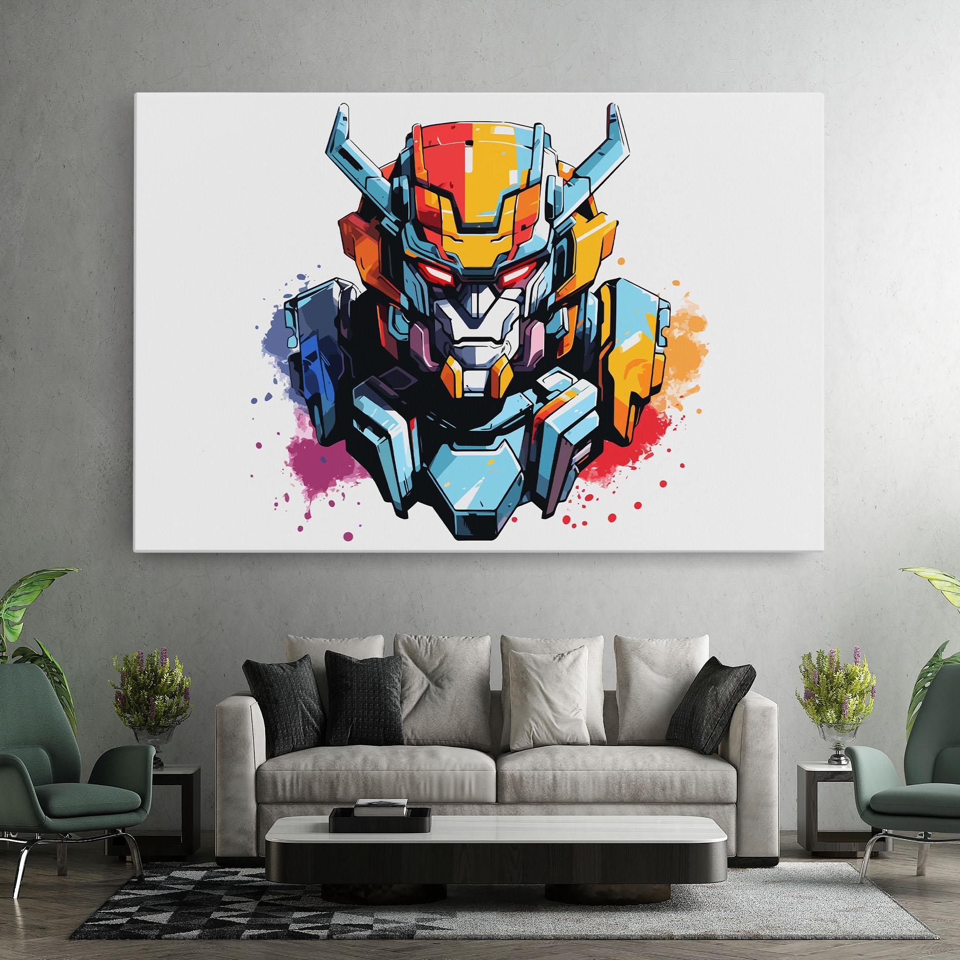 Leinwandbild Colorful Robot mockup 7