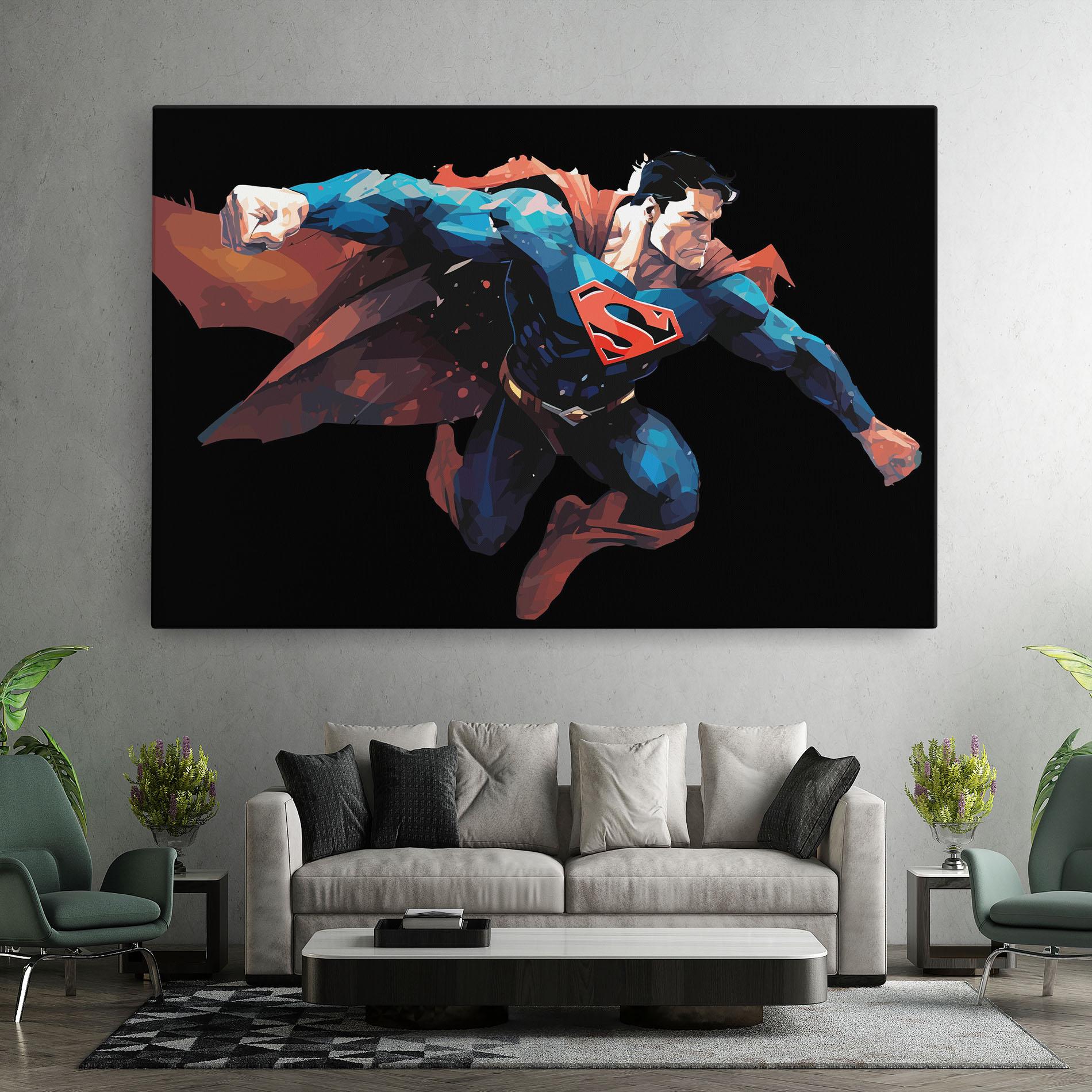 Leinwandbild Superman Jump mockup 7