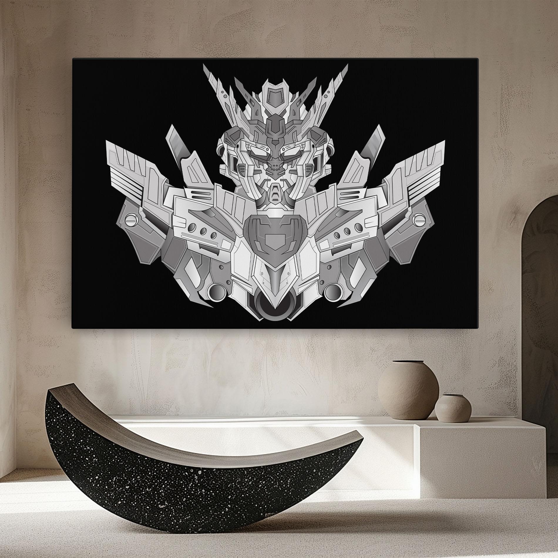 Leinwandbild Grey Robot mockup 8