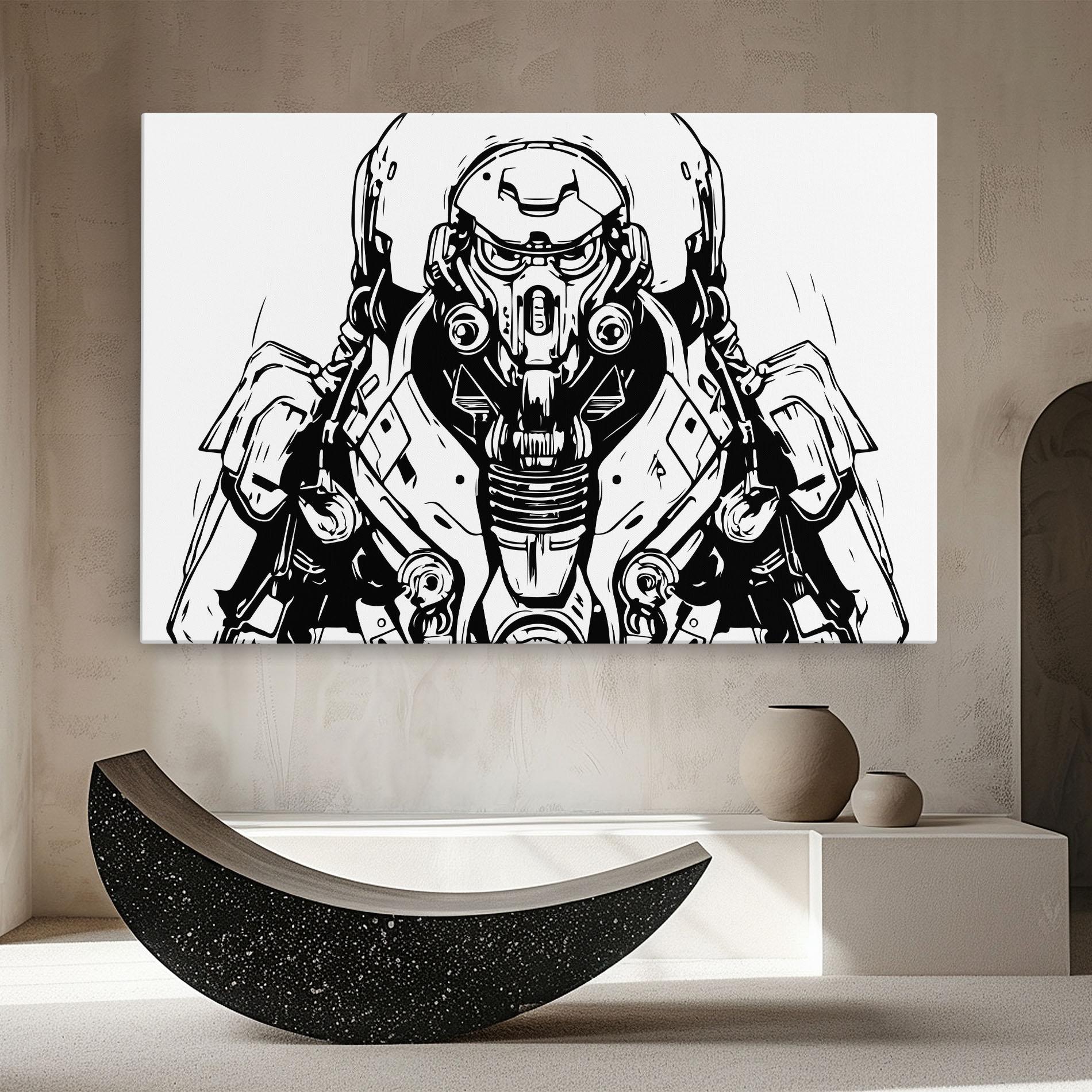 Leinwandbild Military Robot mockup 8