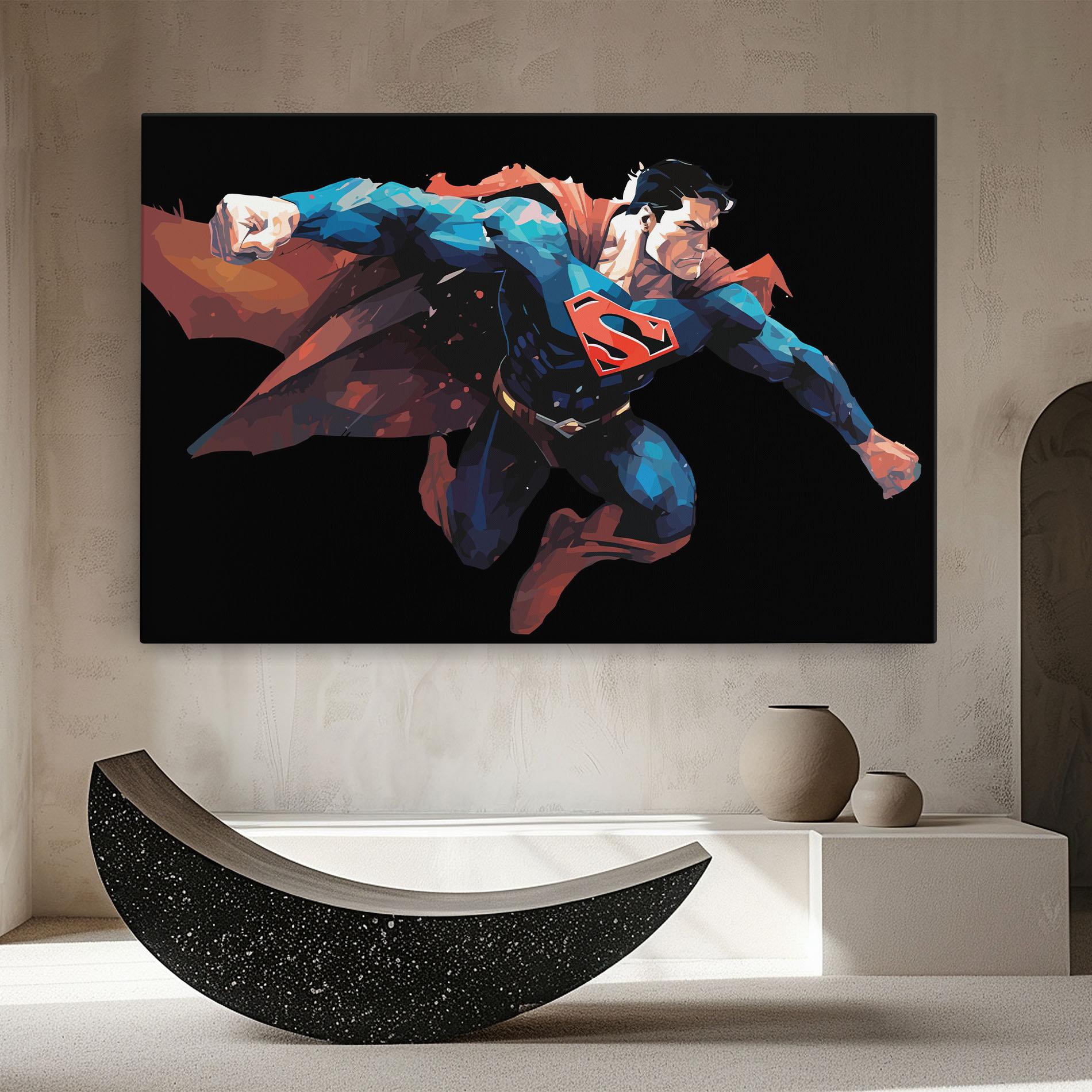 Leinwandbild Superman Jump mockup 8