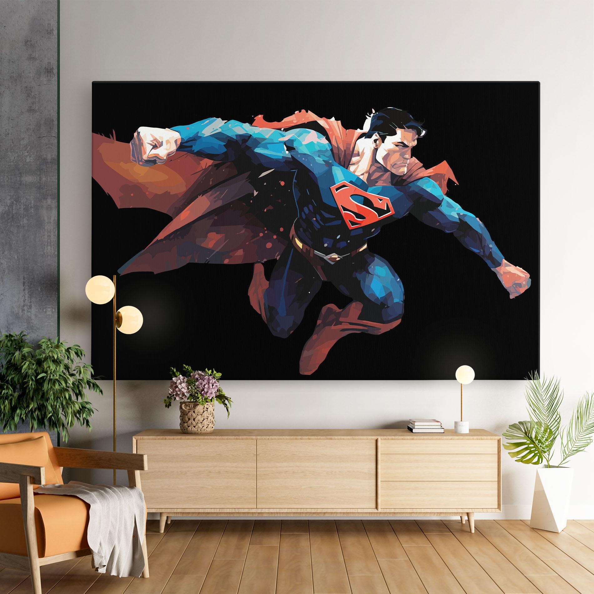 Leinwandbild Superman Jump mockup 9