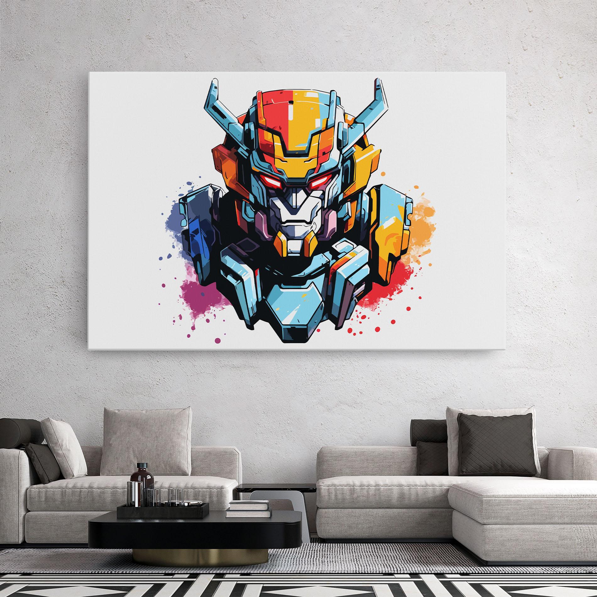 Leinwandbild Colorful Robot mockup 2
