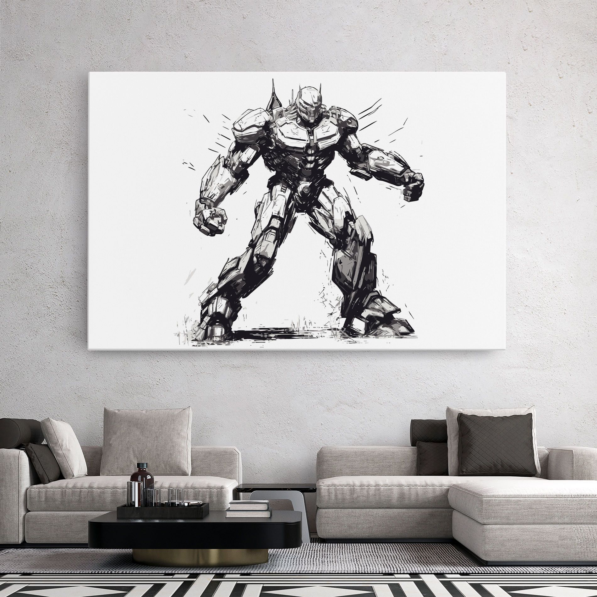 Grey White Robot mockup 2