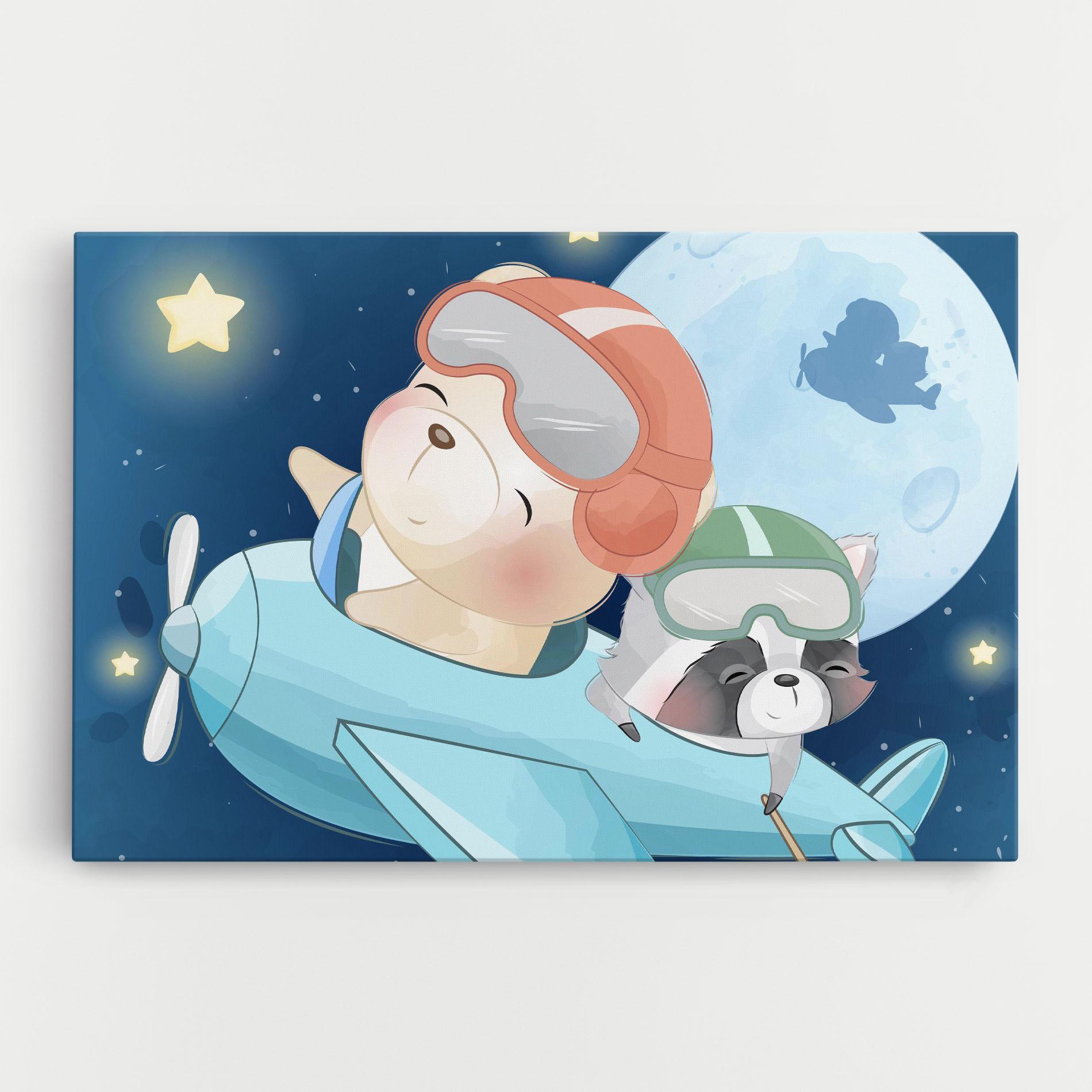 Leinwandbild Bear Flying Star mockup 0