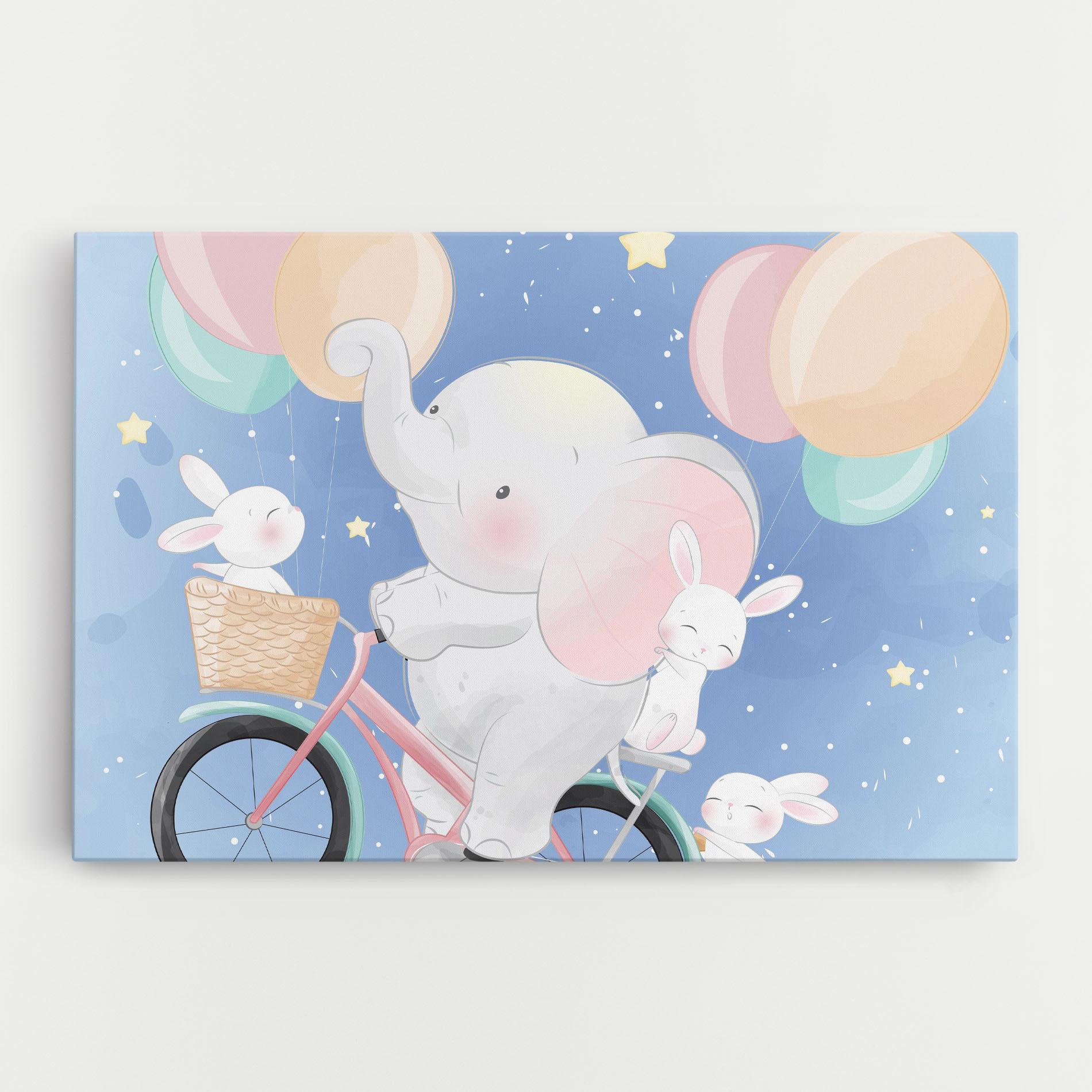 Leinwandbild Bike Elephant mockup 0