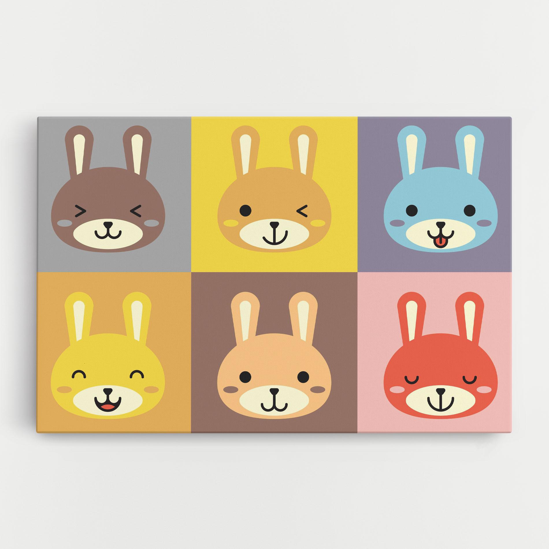 Leinwandbild Bunny Colors mockup 0