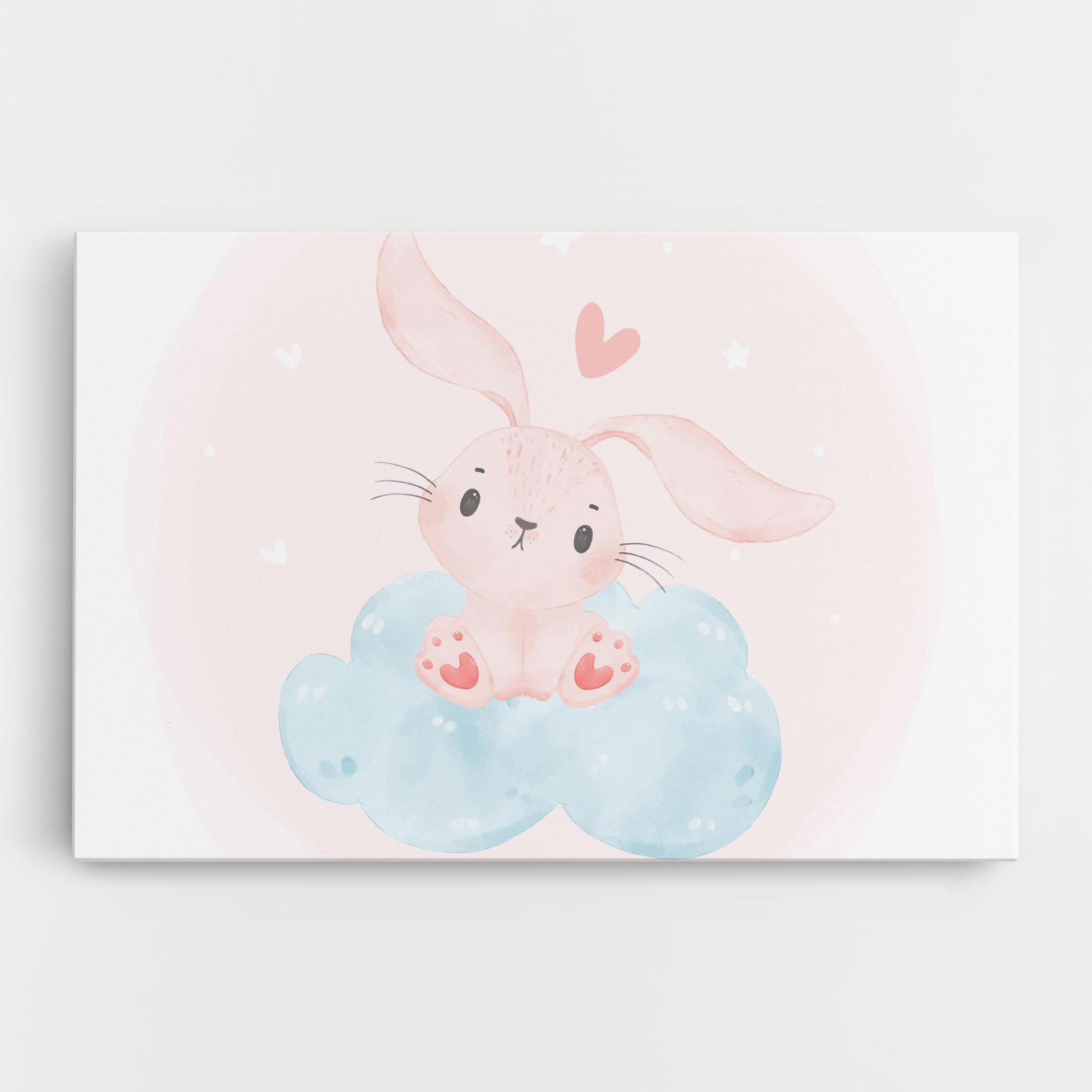 Leinwandbild Cloud Pink Bunny mockup 0