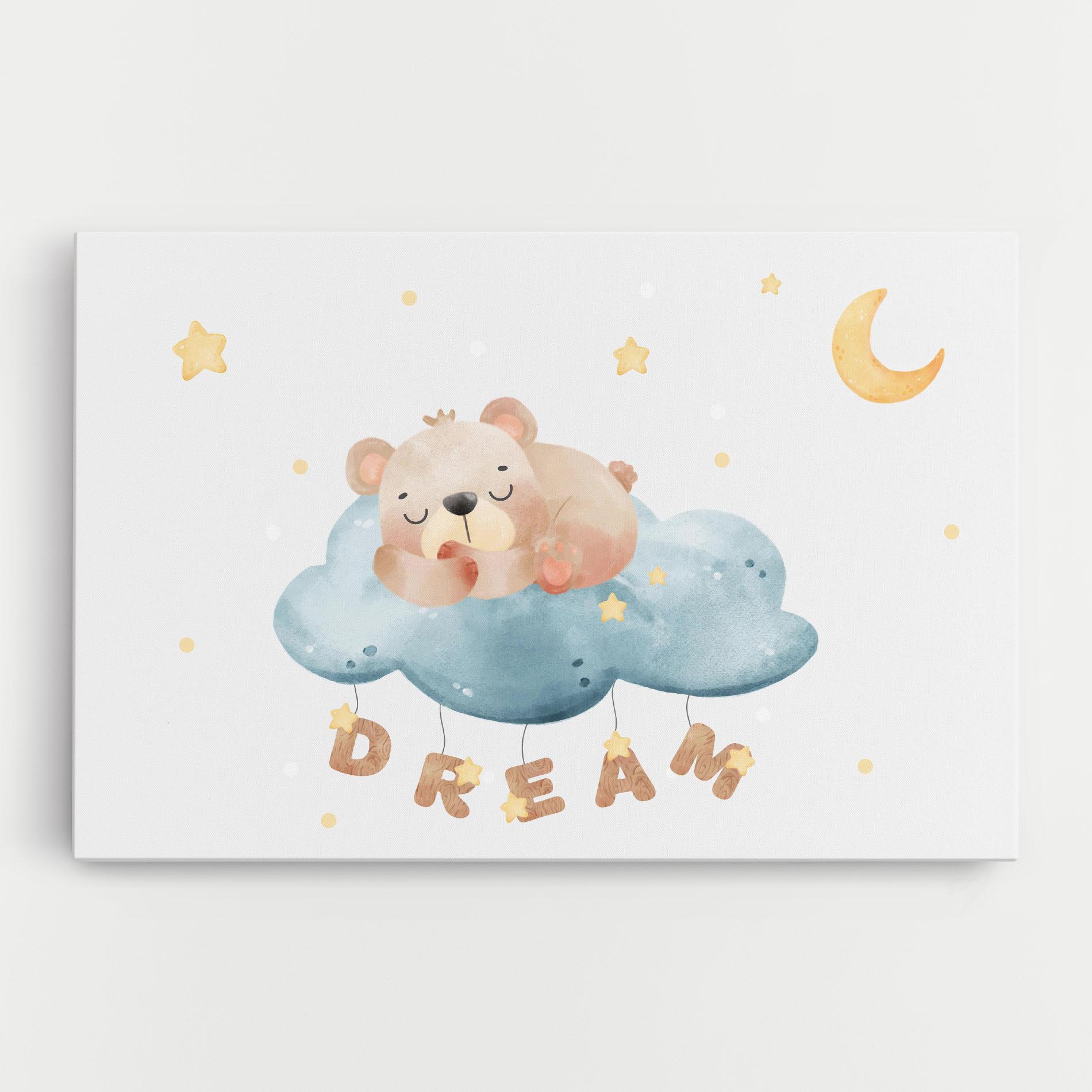 Leinwandbild Dream Sleepy Bear mockup 0
