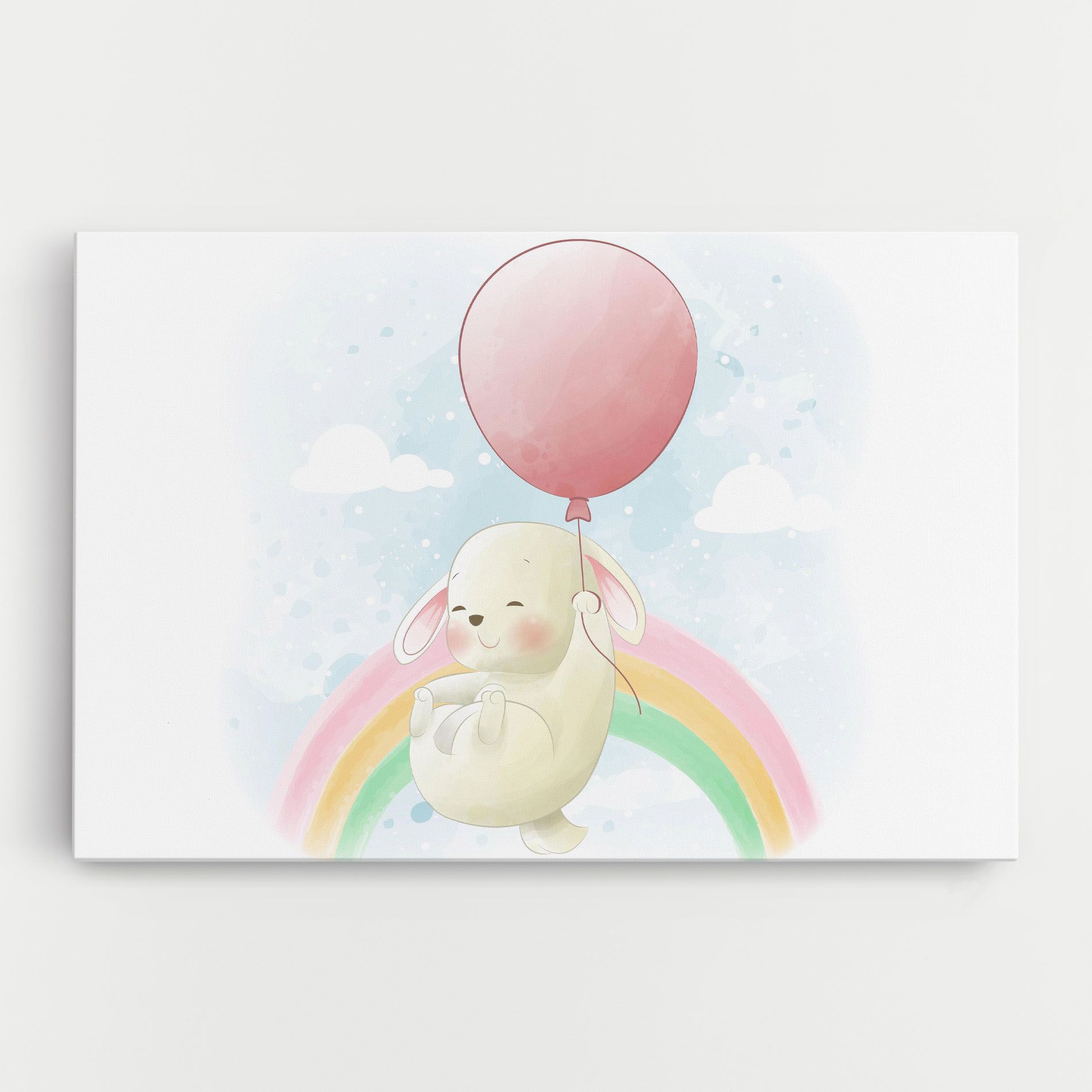 Rainbow Bunny Art mockup 0