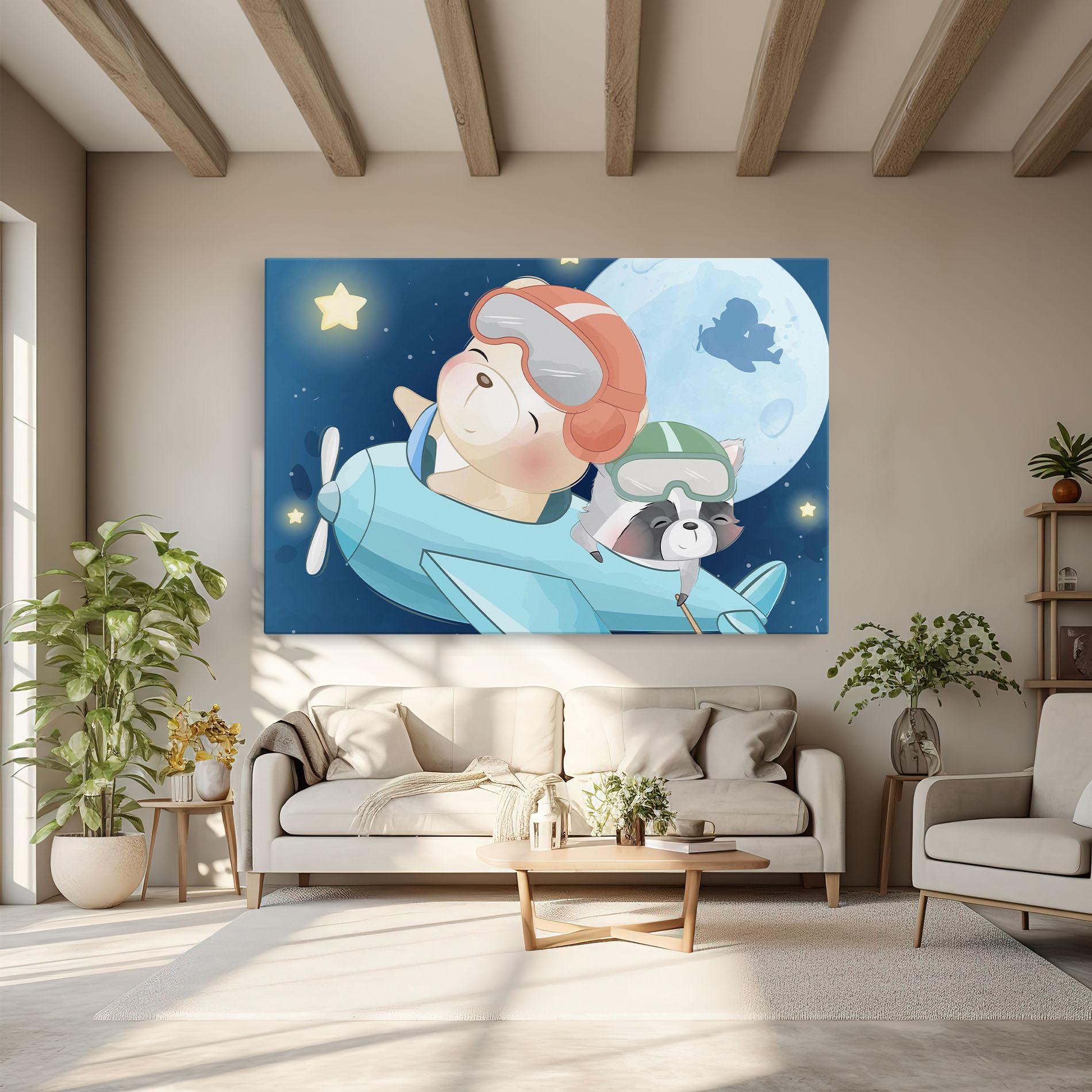 Leinwandbild Bear Flying Star mockup 6