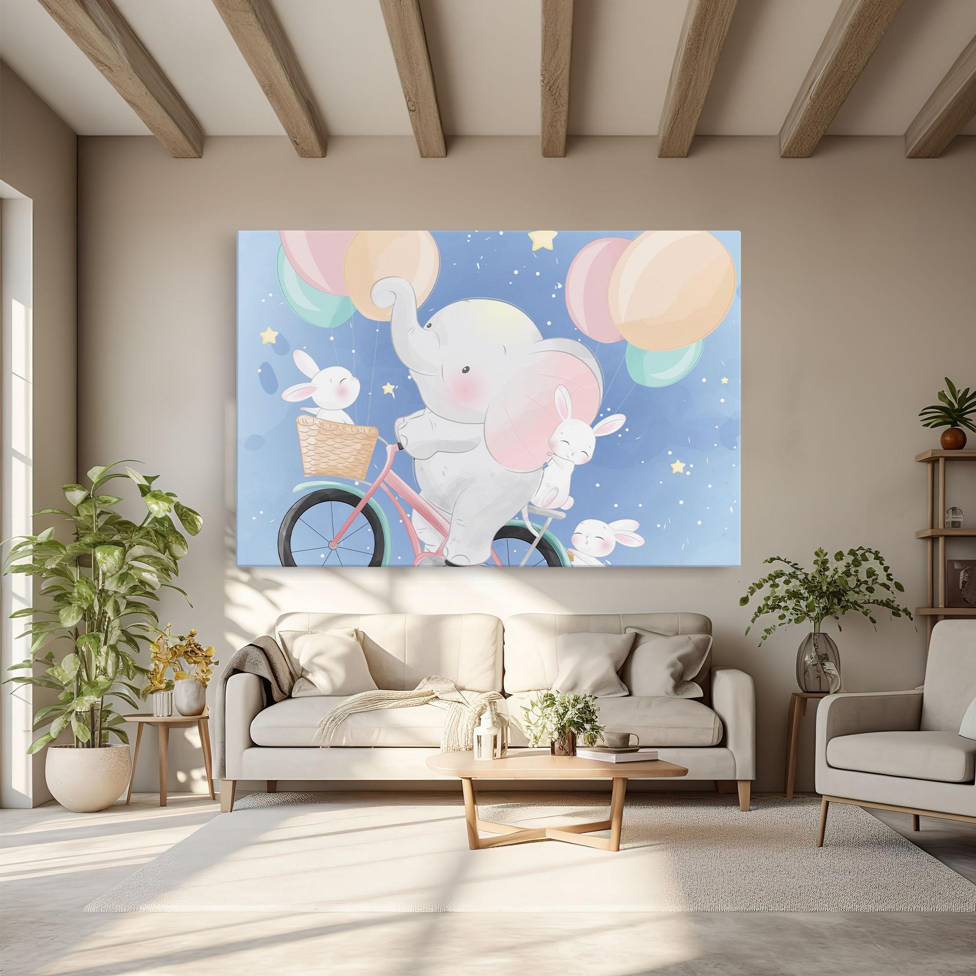 Leinwandbild Bike Elephant mockup 6