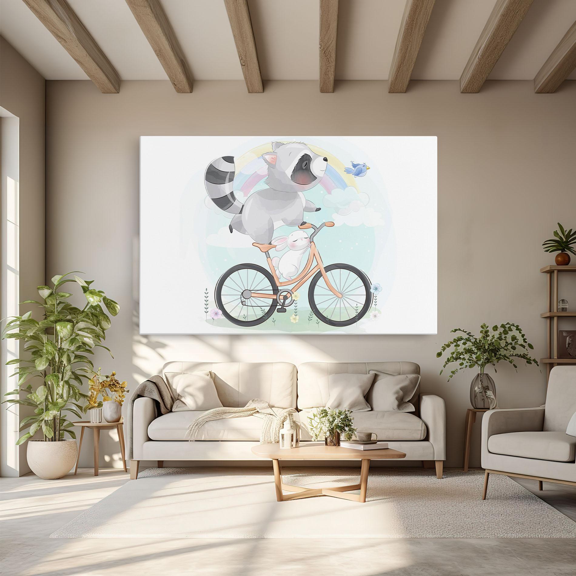 Leinwandbild Bike Ride Animal mockup 6