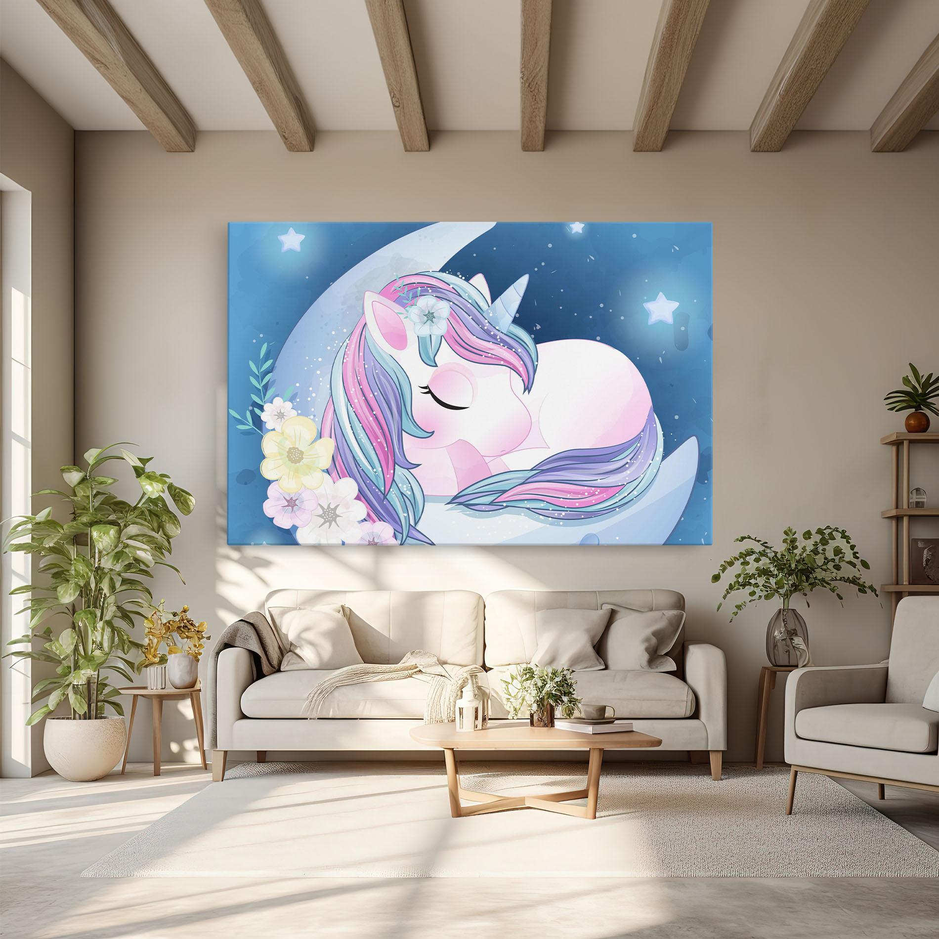 Leinwandbild Moon Unicorn mockup 6