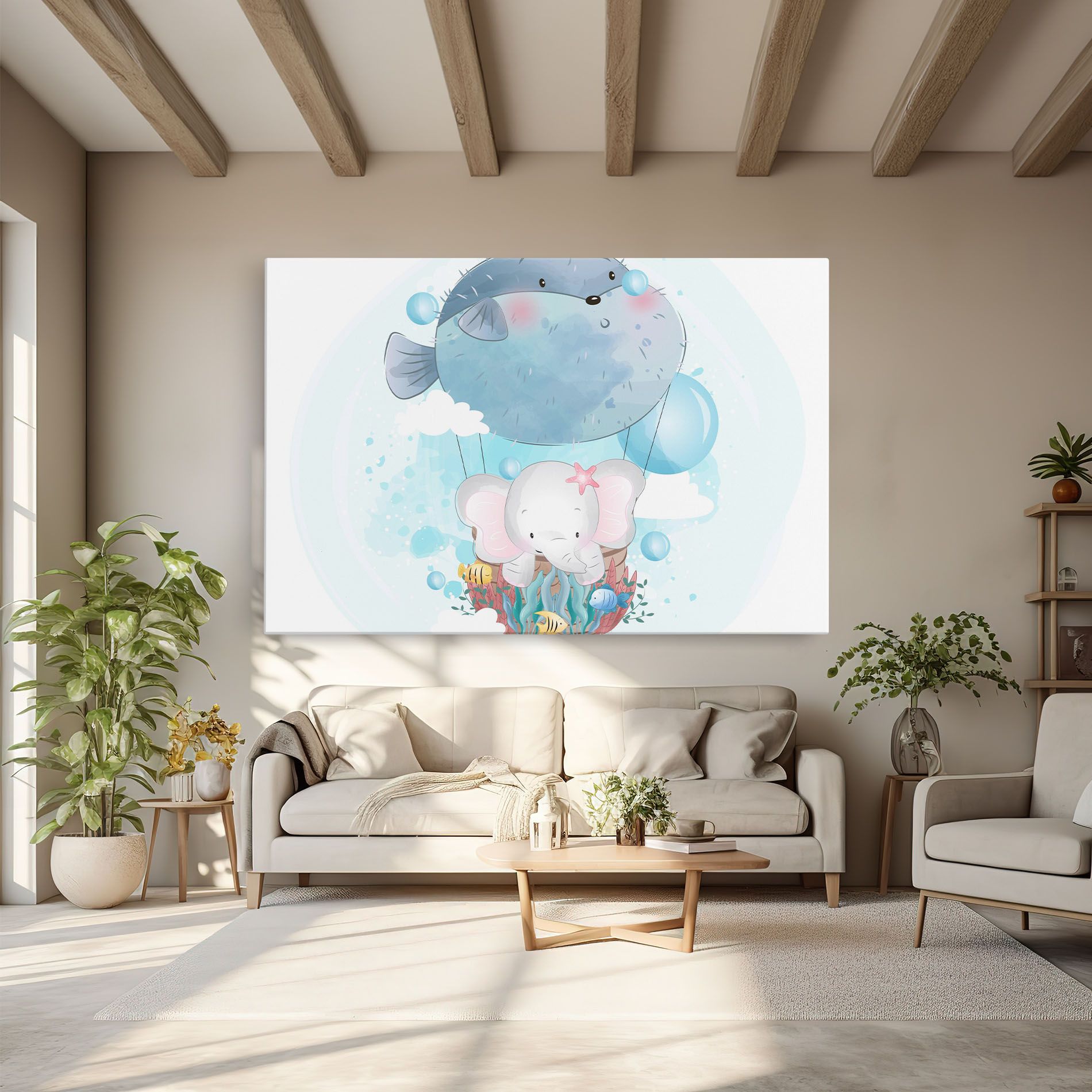 Swiming Elephant mockup 6