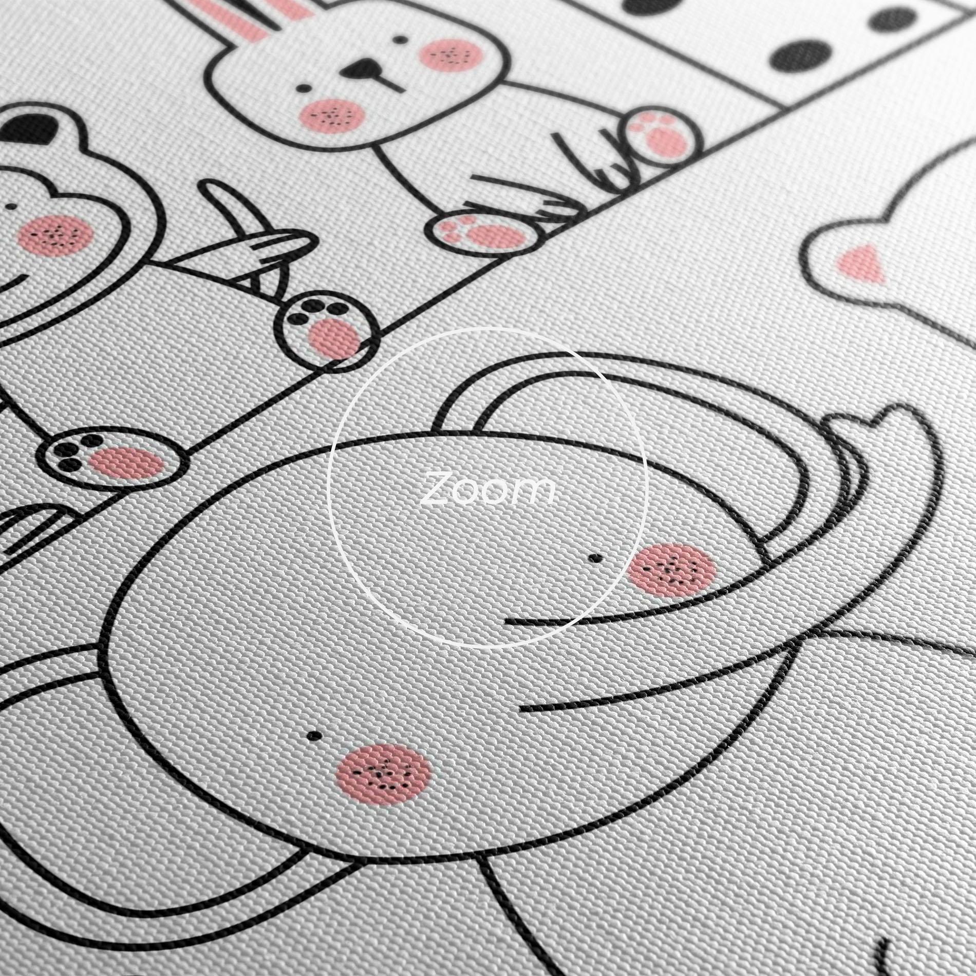 Leinwandbild Be Happy Animals mockup 3