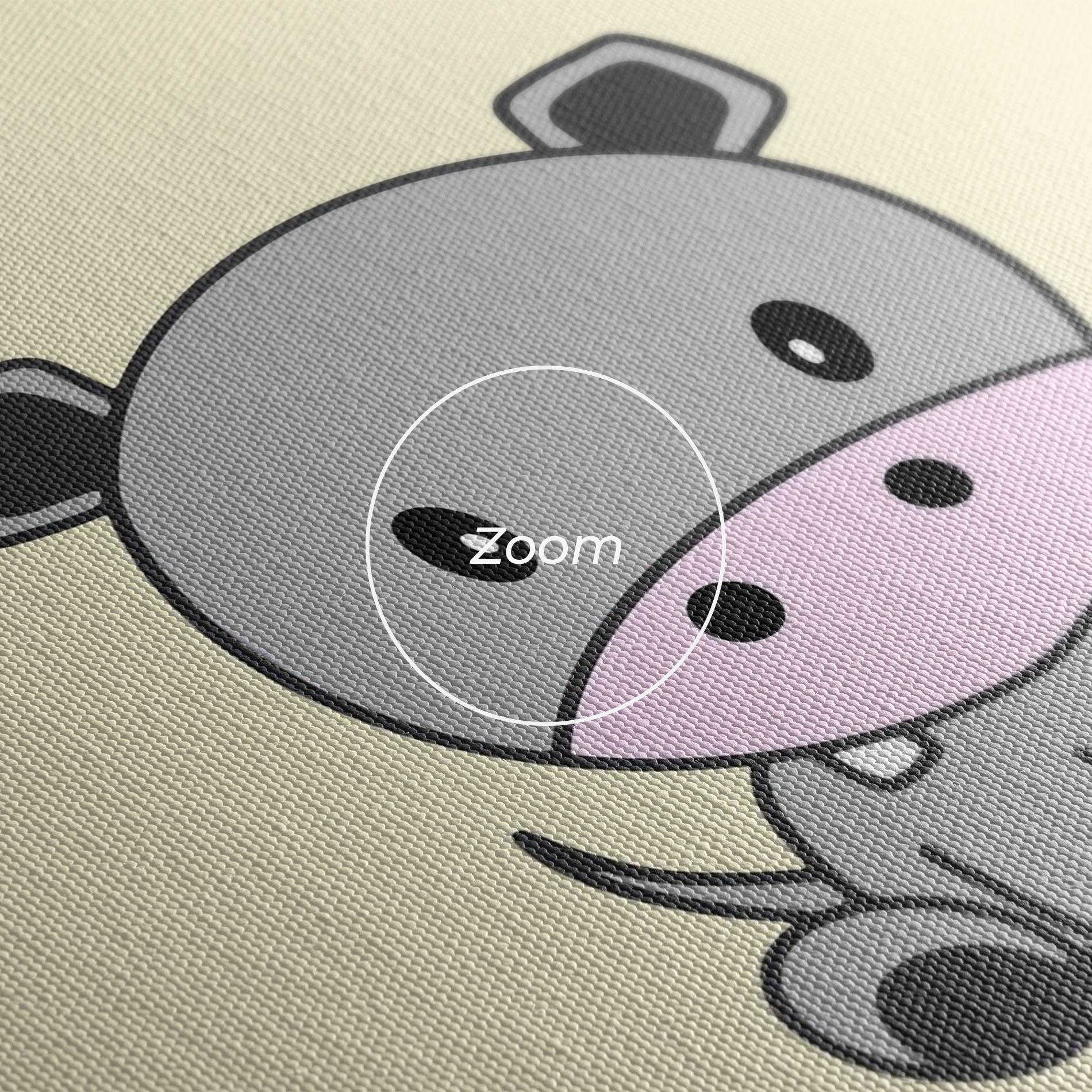 Leinwandbild Cream Animals mockup 3