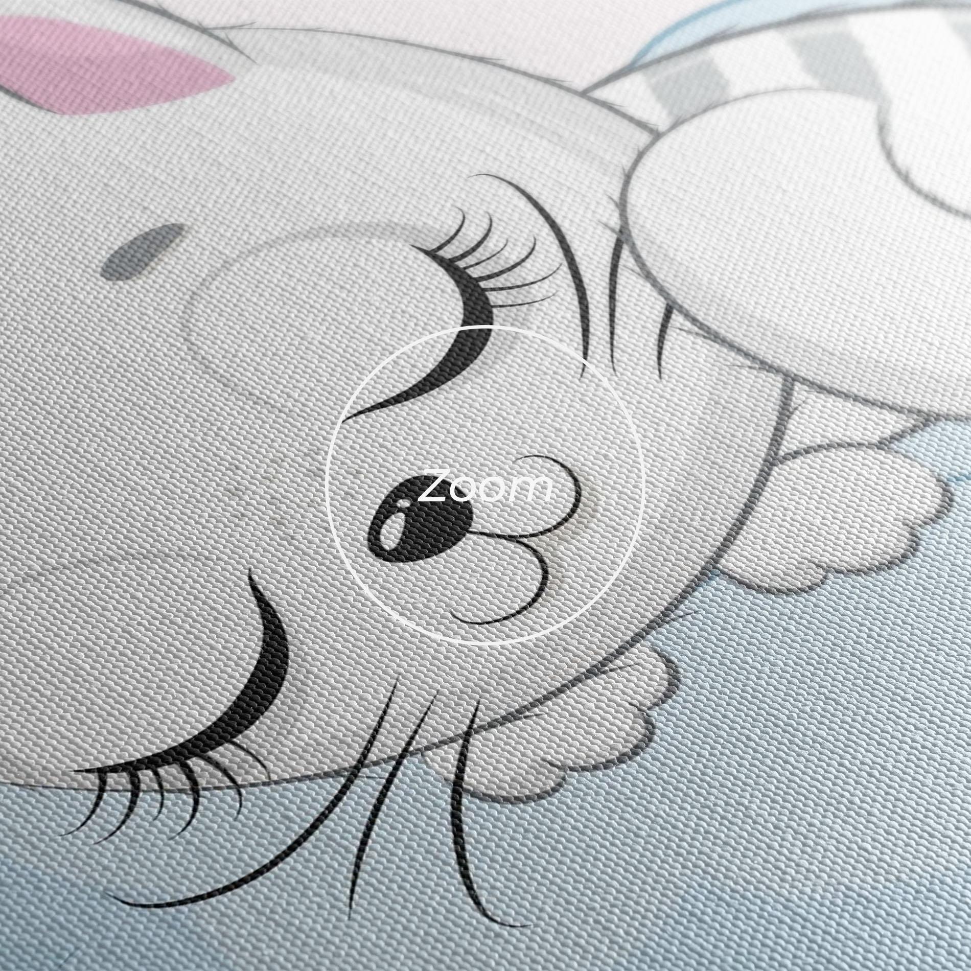 Leinwandbild Moon Cat Sleeping mockup 3