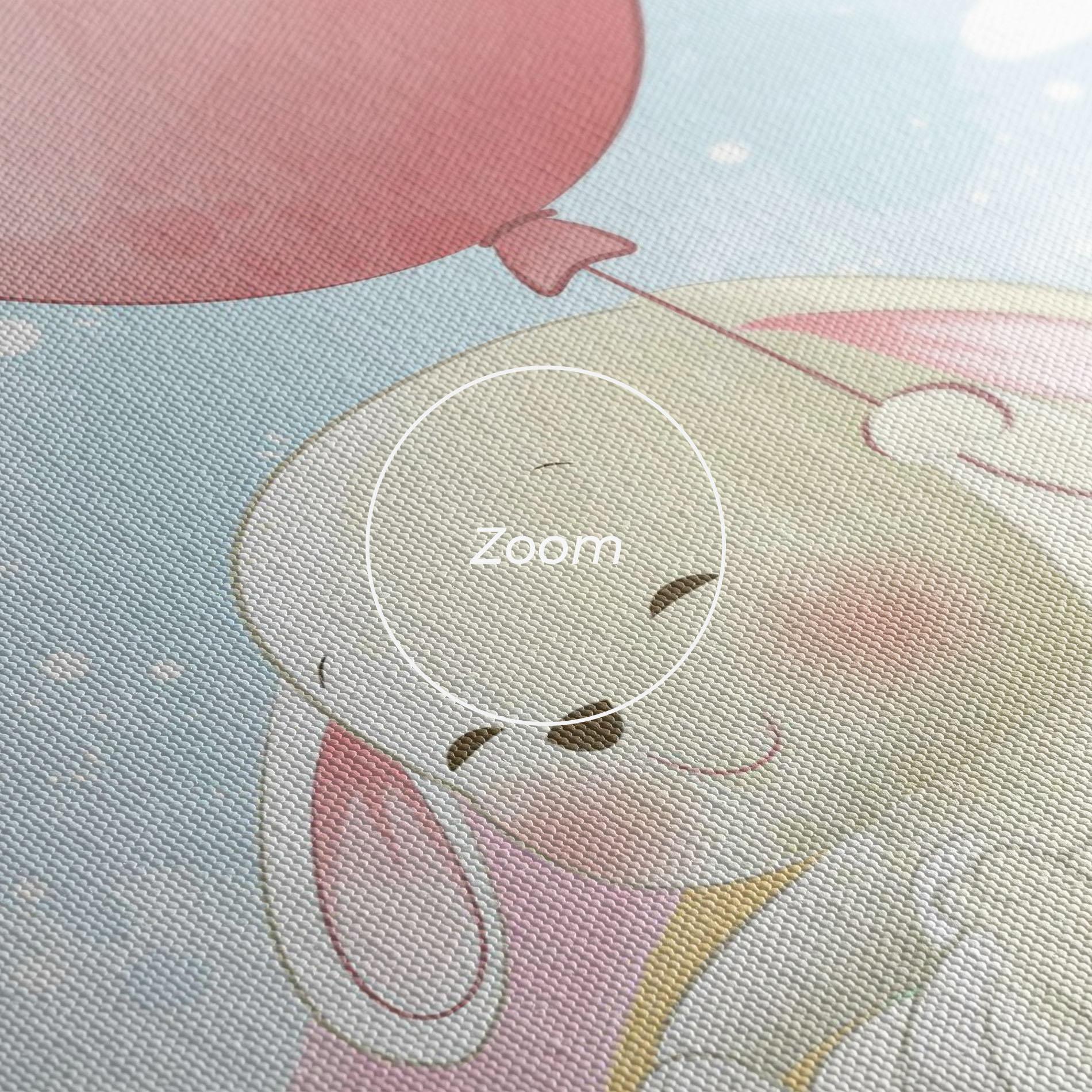 Leinwandbild Rainbow Bunny Art mockup 3